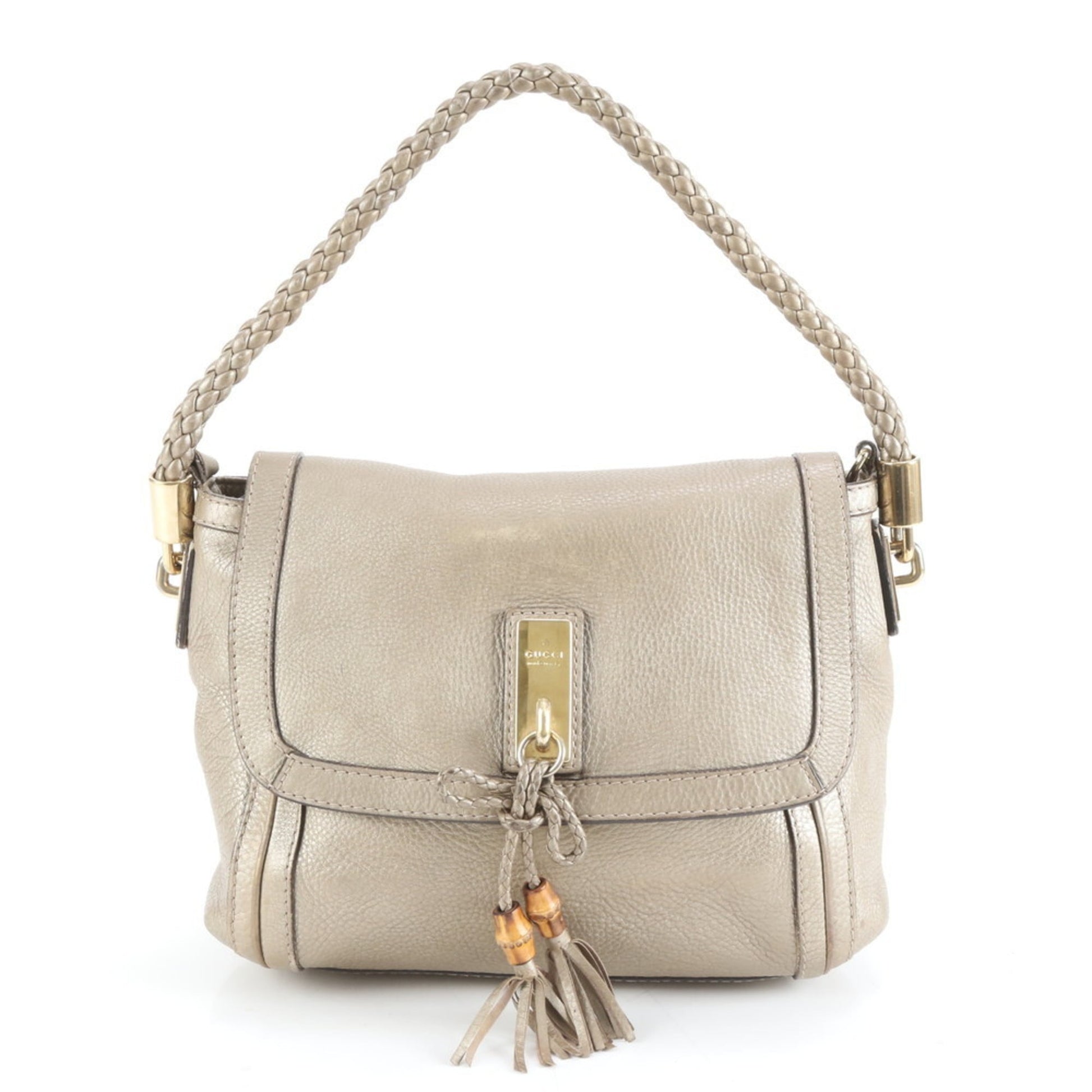 Gucci Gold Leather Shoulder Bag