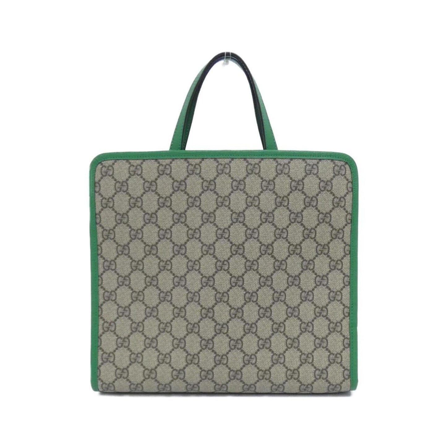 Gucci Beige Green Gg Supreme Canvas Briefcase