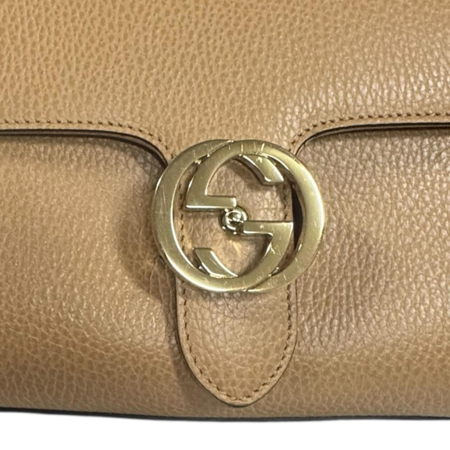 Gucci Beige Leather Shoulder Bag