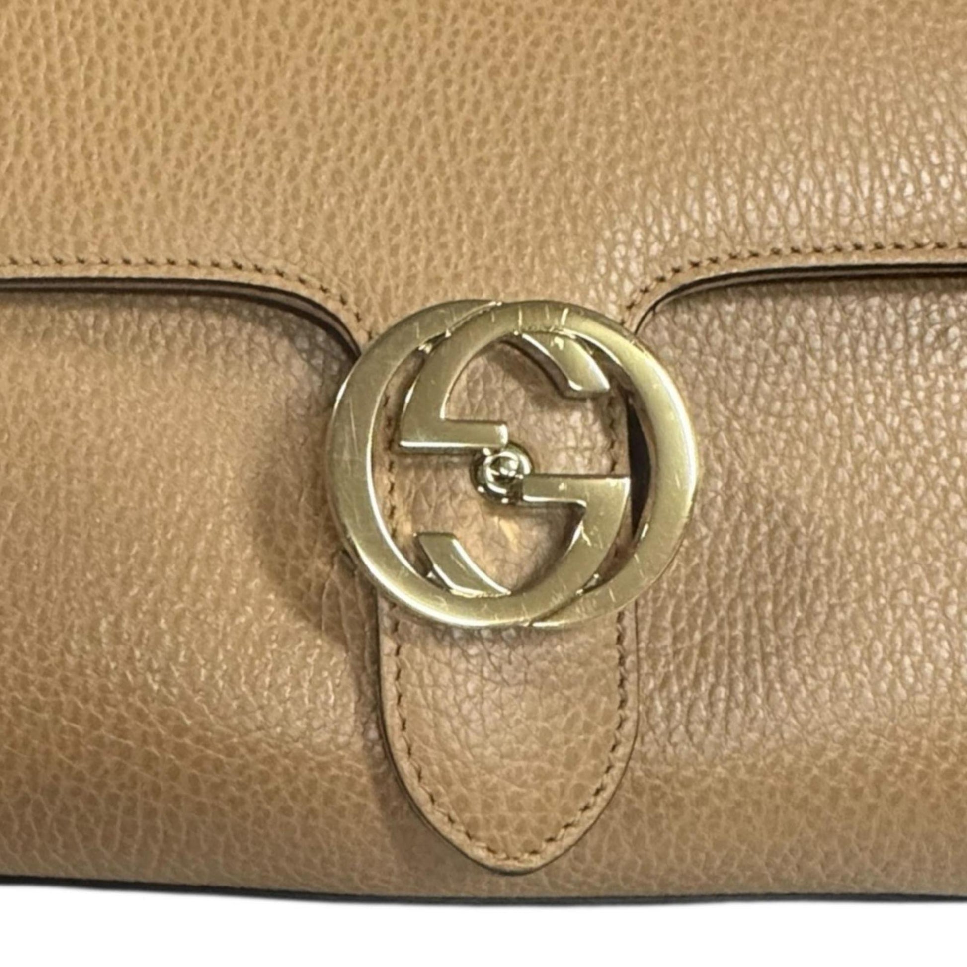 Gucci Beige Leather Shoulder Bag