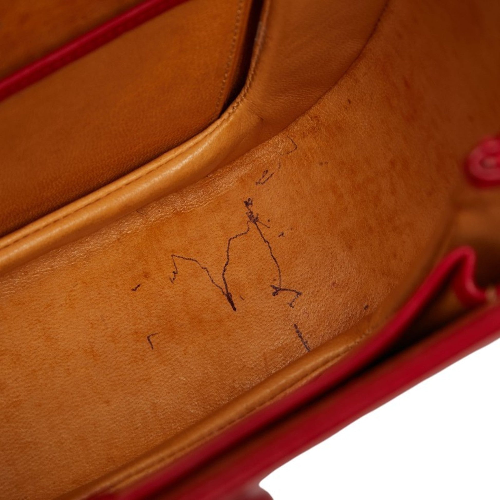 Gucci Bamboo Red Color Leather Handbag Shoulder Bag