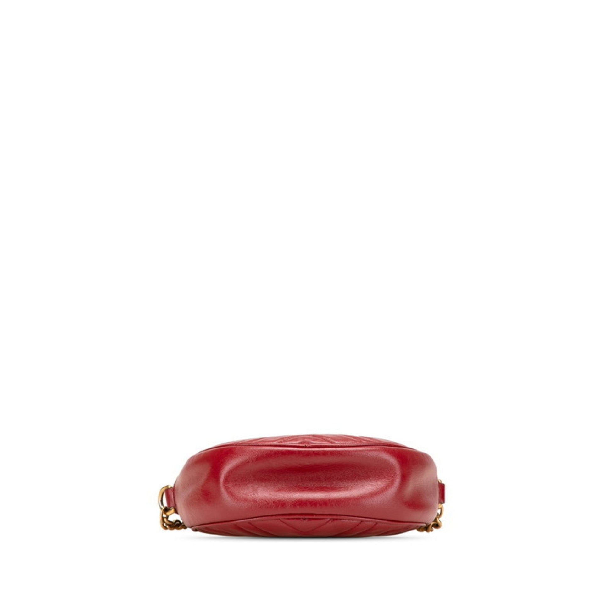 Gucci Gg Marmont Red Color Leather Shoulder Bag