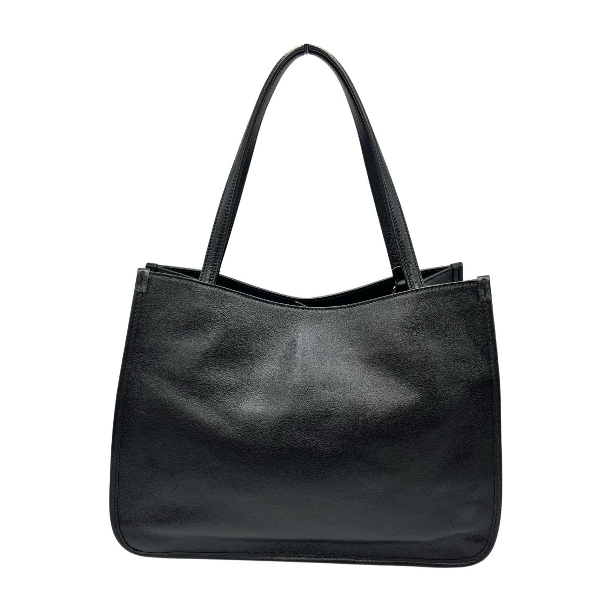 Gucci Black Leather Tote Bag
