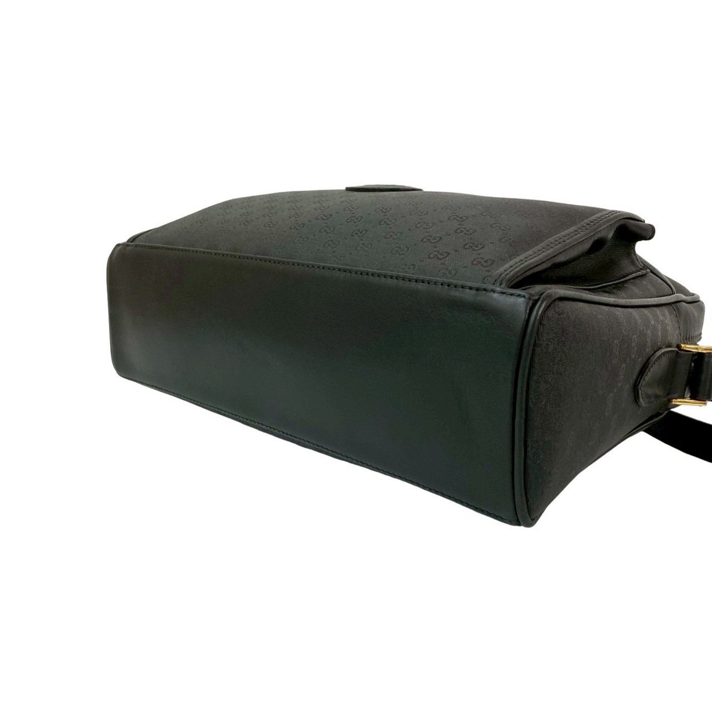 Gucci Black Leather Pvc Pochette Shoulder Bag