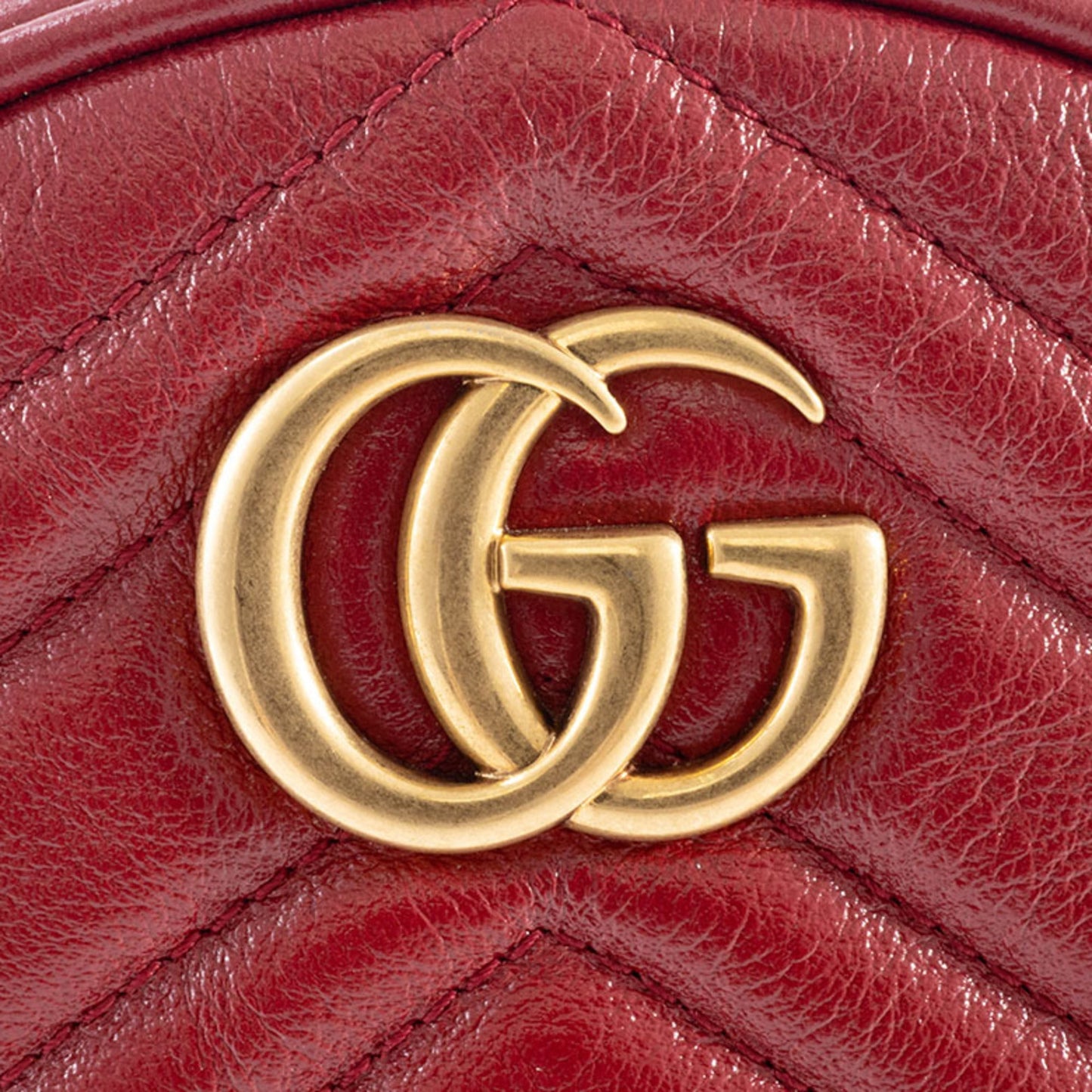 Gucci Red Color Leather Shoulder Bag
