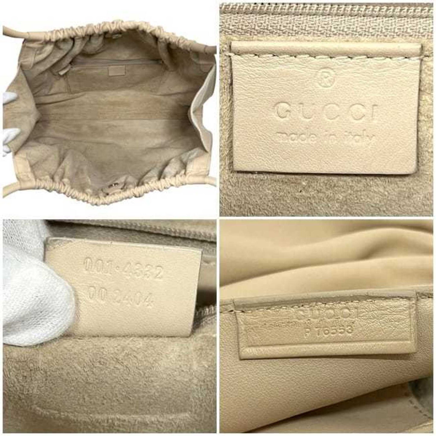 Gucci Beige Leather Tote Bag