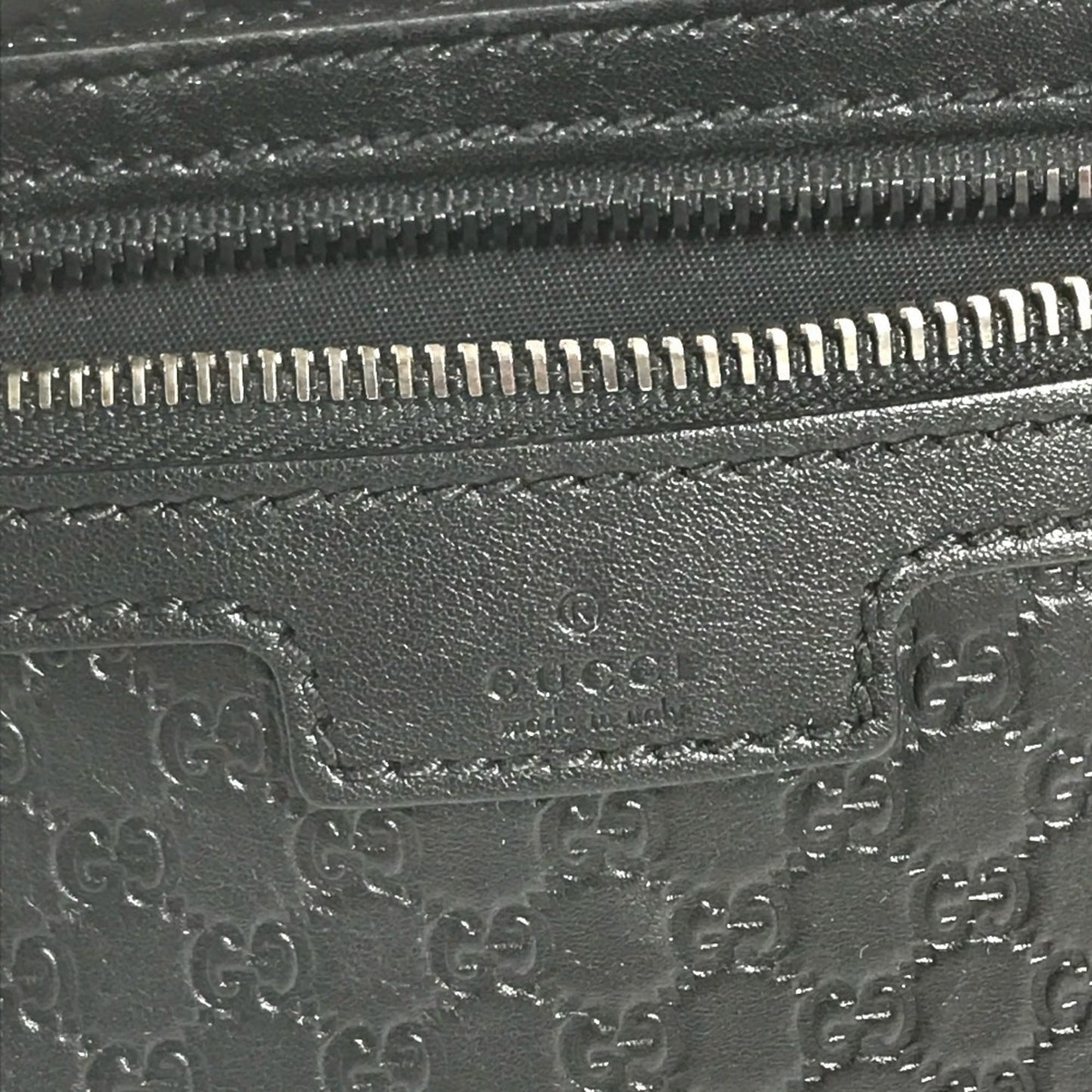 Gucci Guccissima Black Gg Leather Clutch Bag