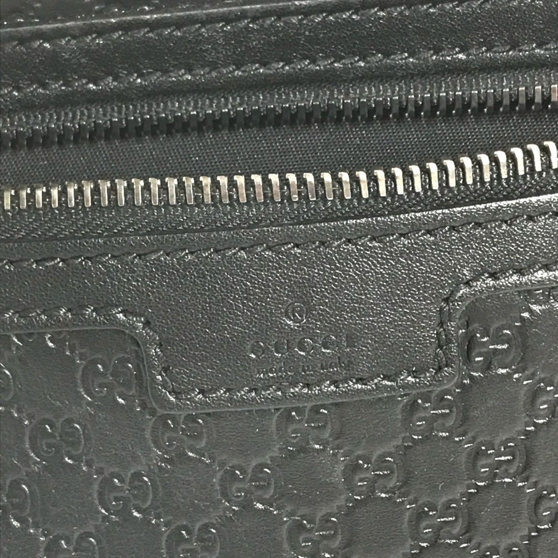 Gucci Guccissima Black Gg Leather Clutch Bag