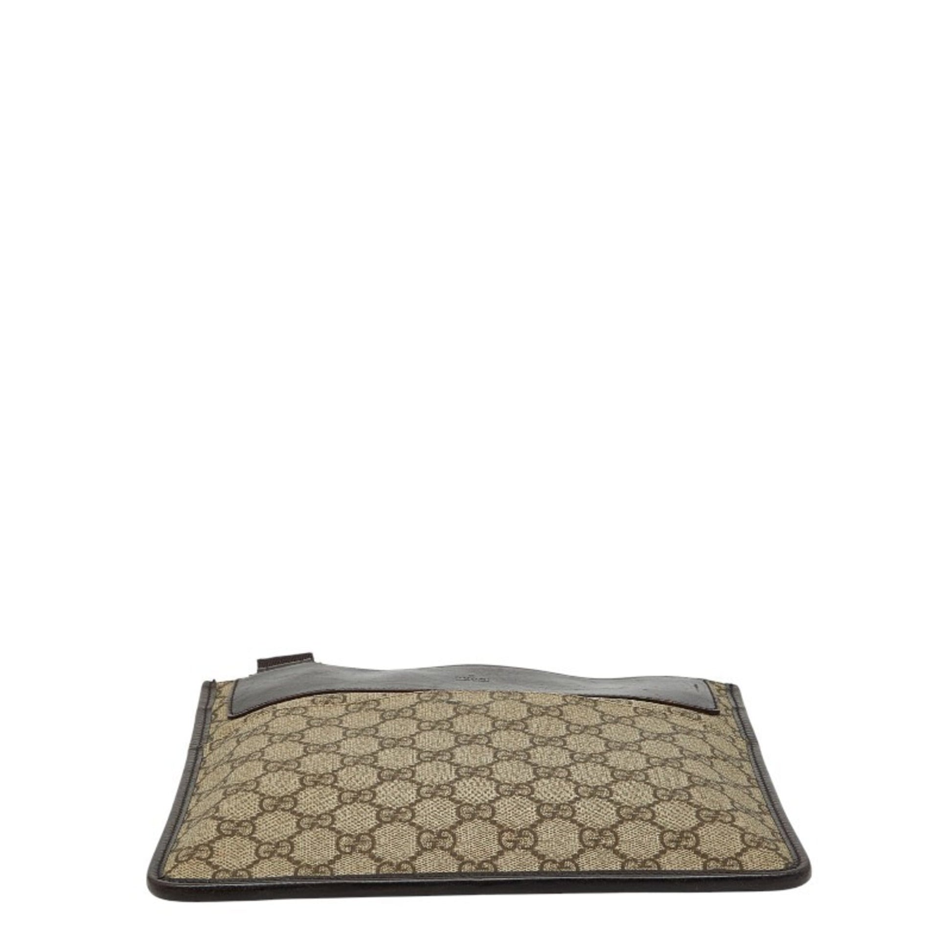 Gucci Beige Brown Pvc Leather Shoulder Bag
