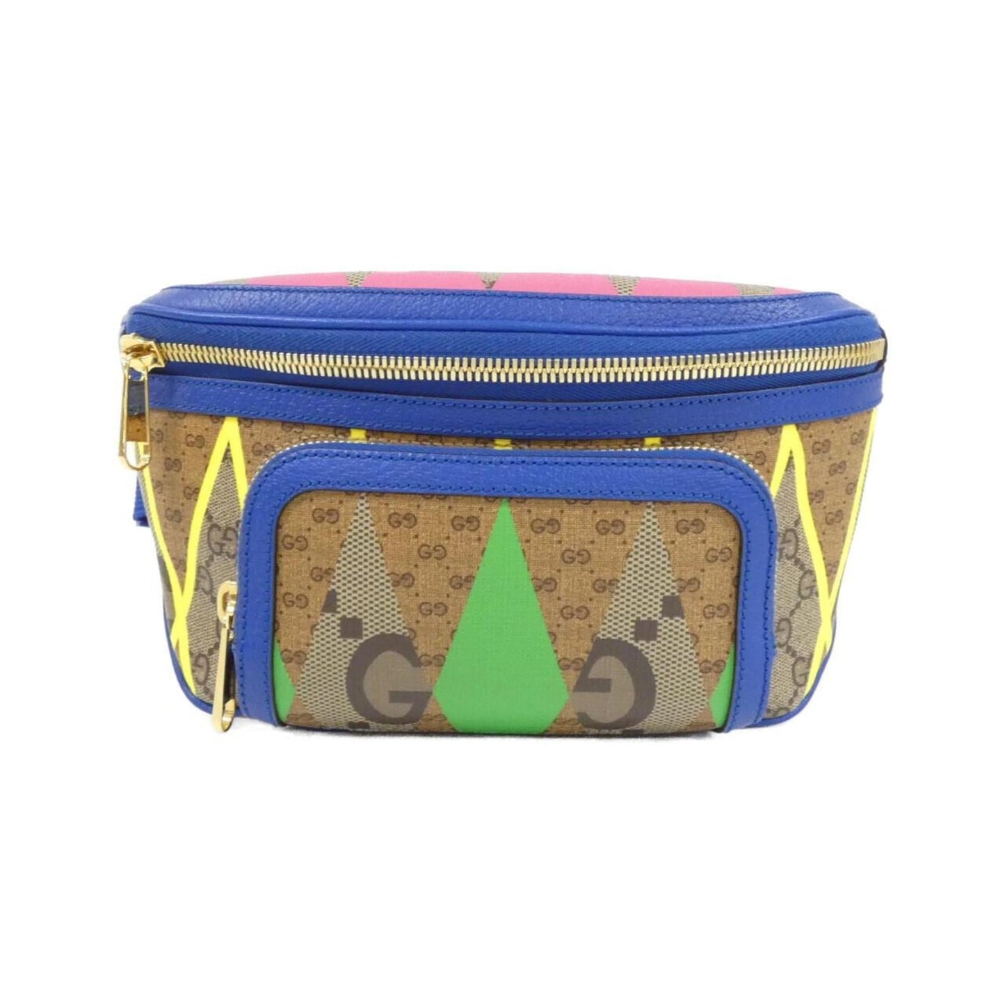 Gucci Beige Blue Green Yellow Gg Supreme Canvas Fanny Pack