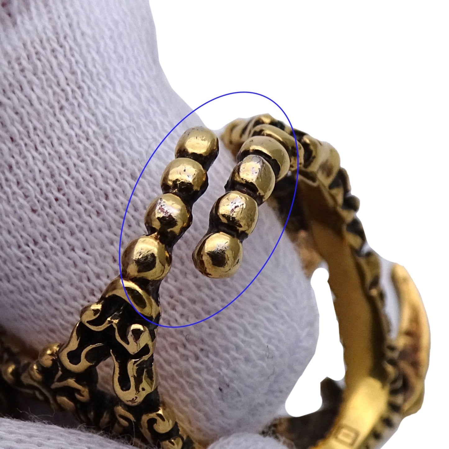 Gucci Gold Multi-Color Metal Band Ring