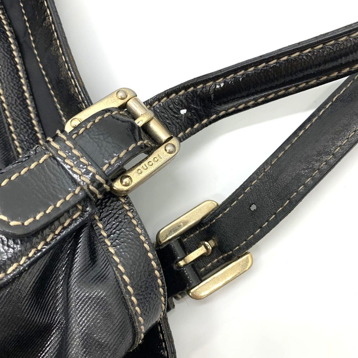 Gucci Black Leather Tote Bag