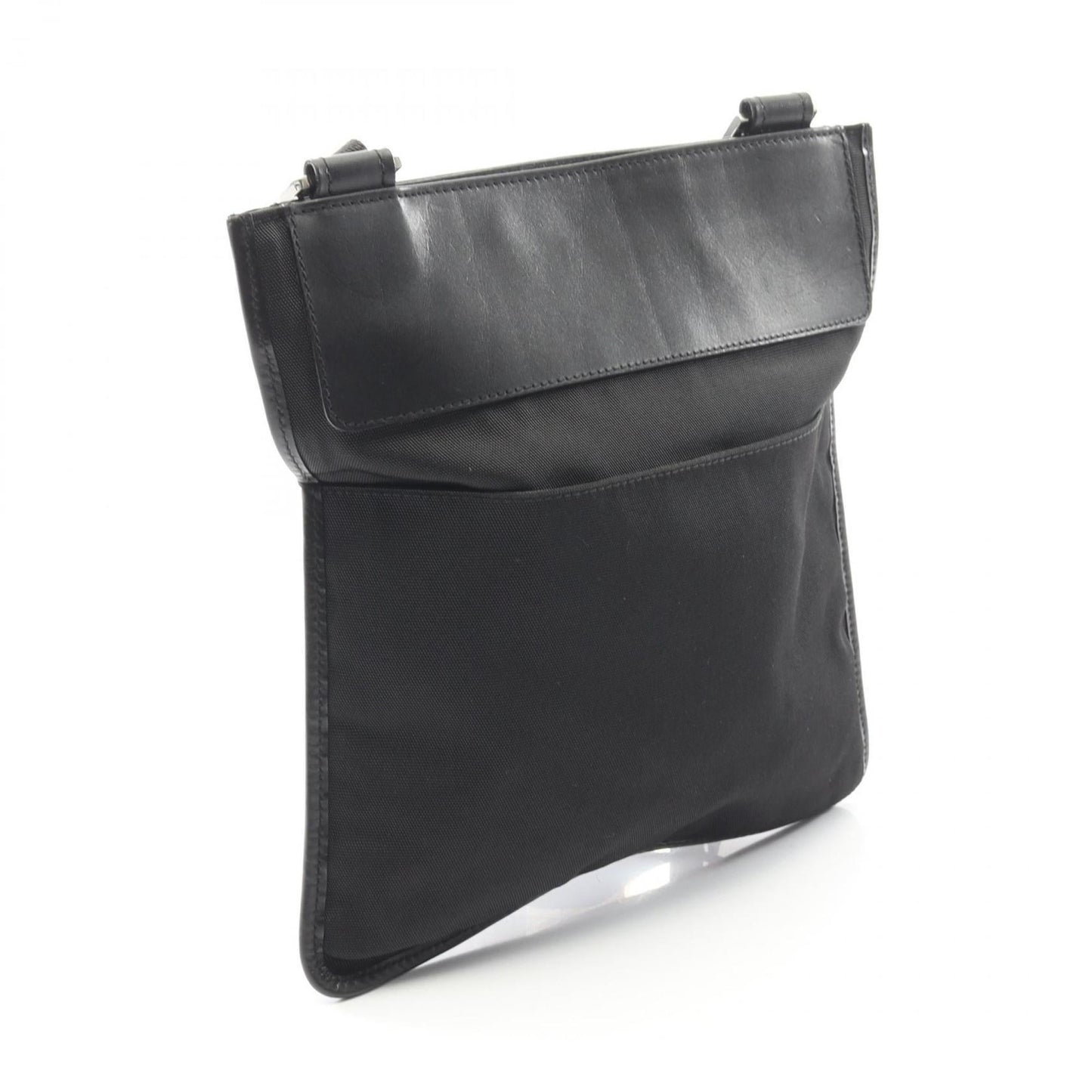 Gucci Black Canvas Leather Shoulder Bag