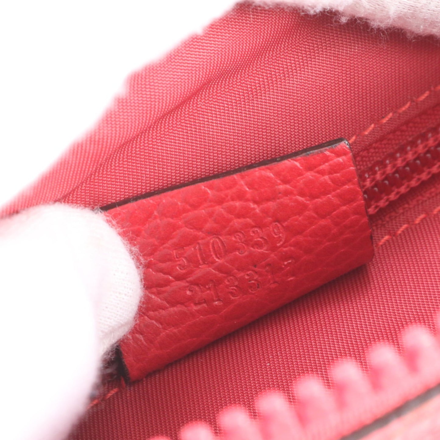 Gucci Red Color Nylon Leather Shoulder Bag