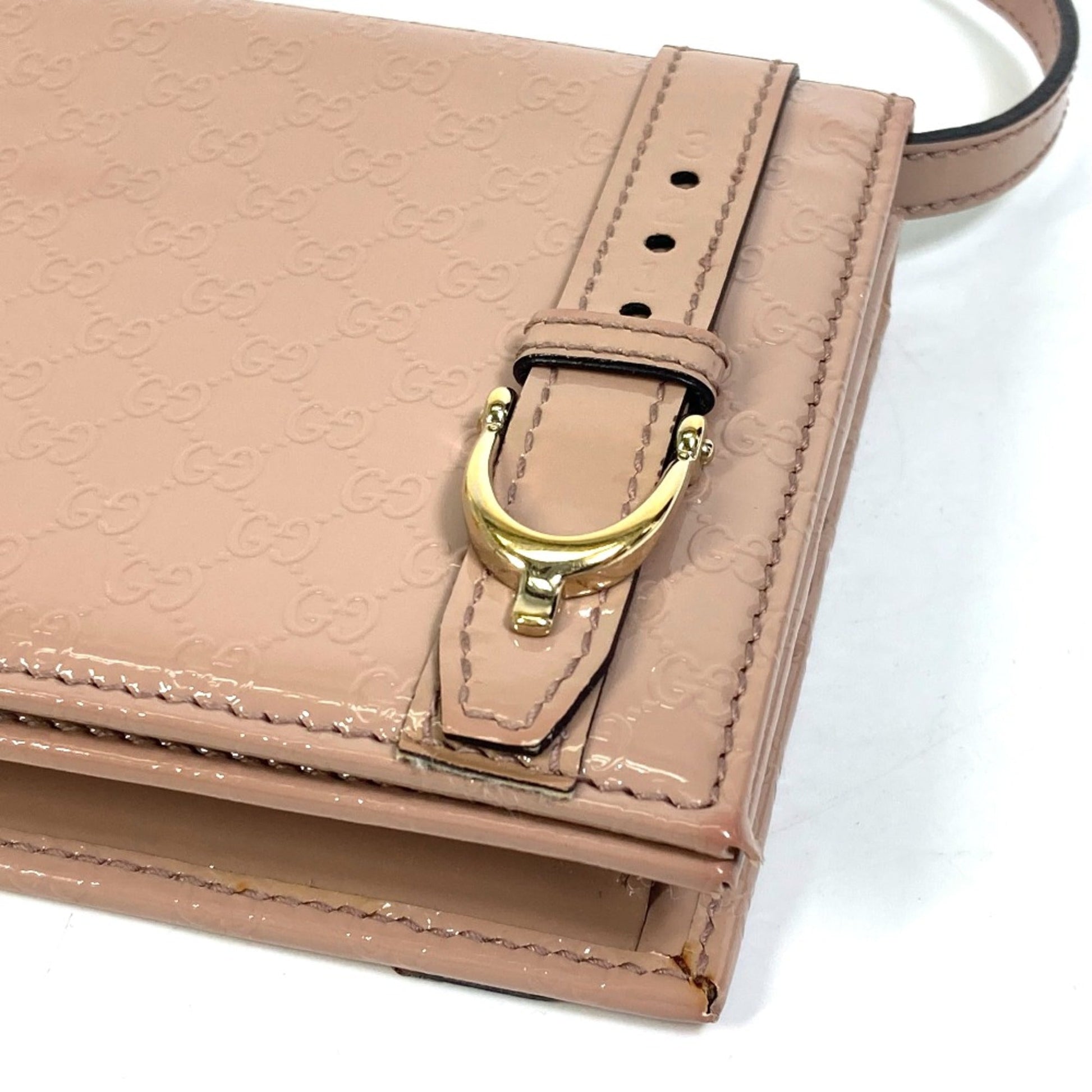 Gucci Beige Patent Leather Shoulder Bag