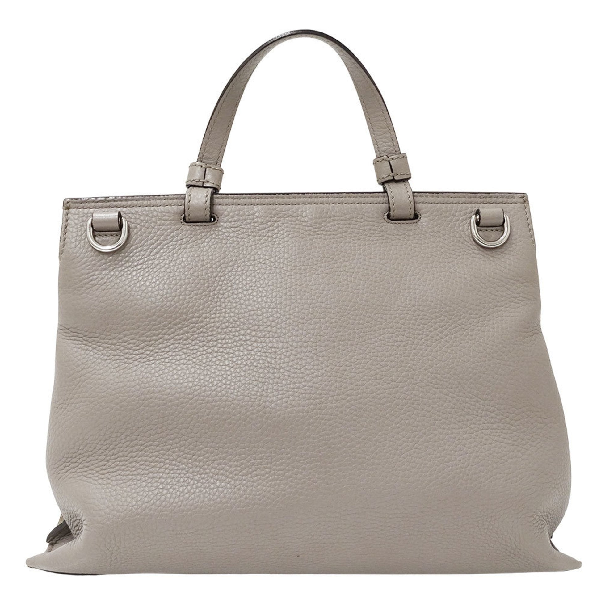 Gucci Gray Leather Handbag Shoulder Bag
