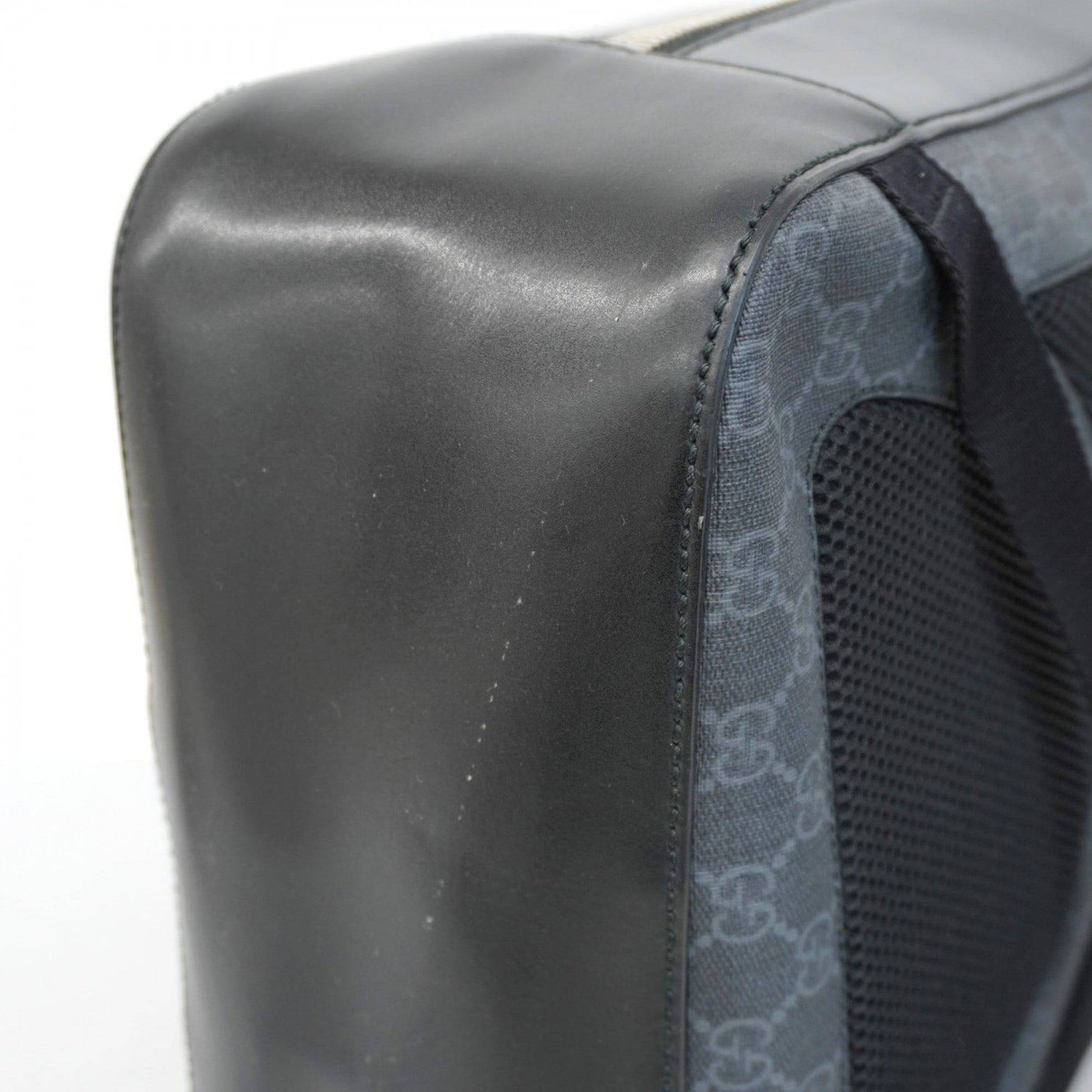 Gucci Black Gray Pvc Backpack