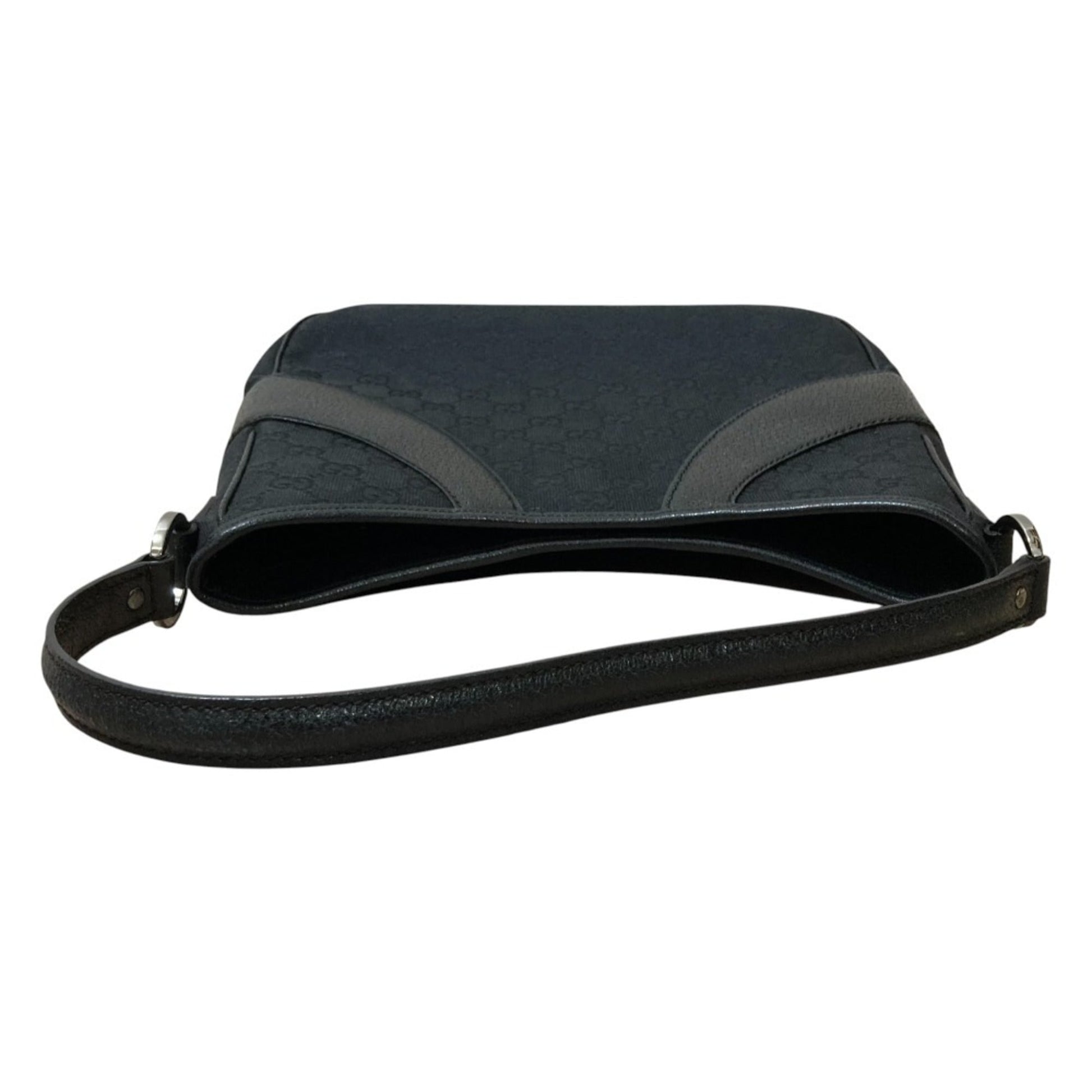 Gucci Black Gg Canvas Handbag