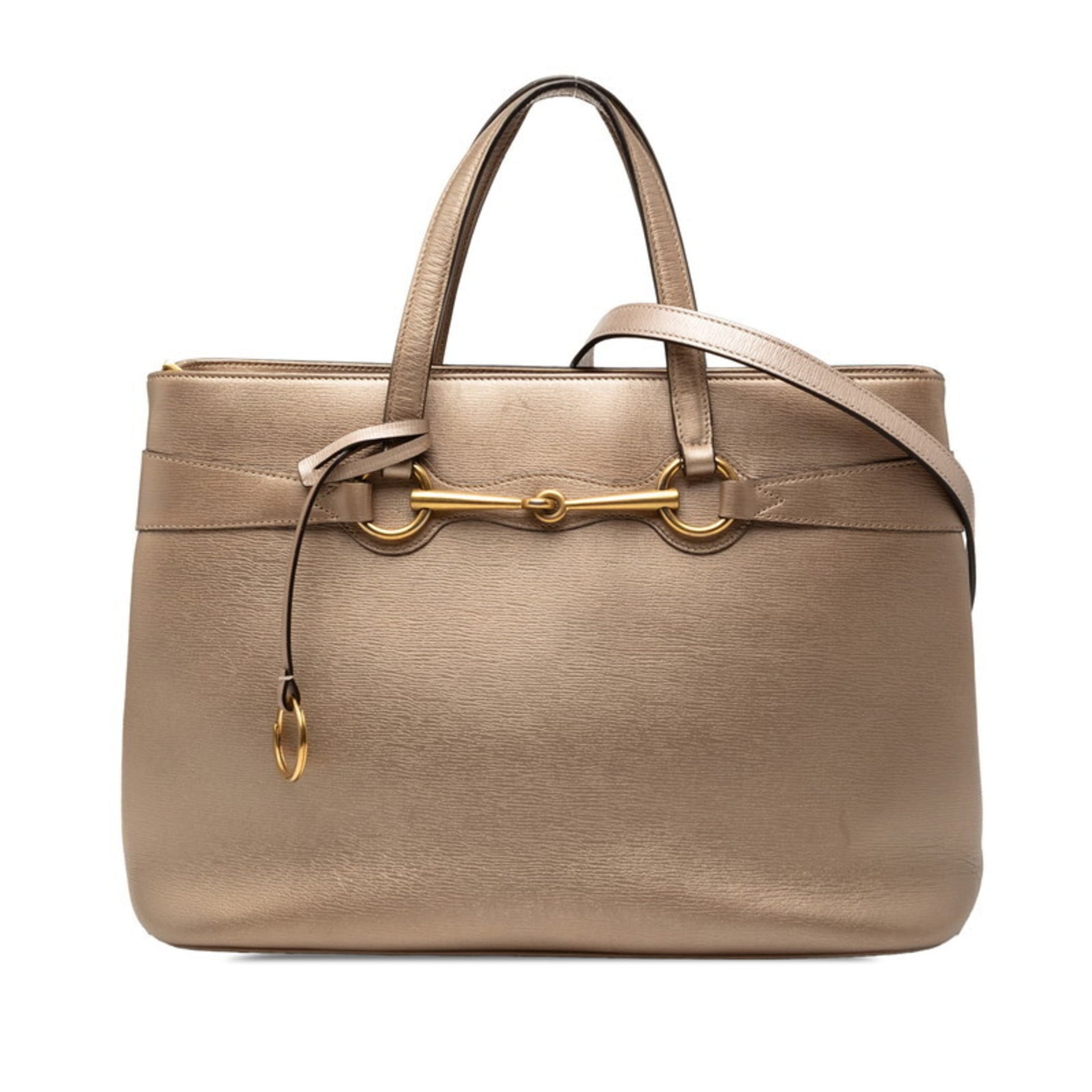 Gucci Pink Pink Beige Leather Shoulder Bag Tote Bag