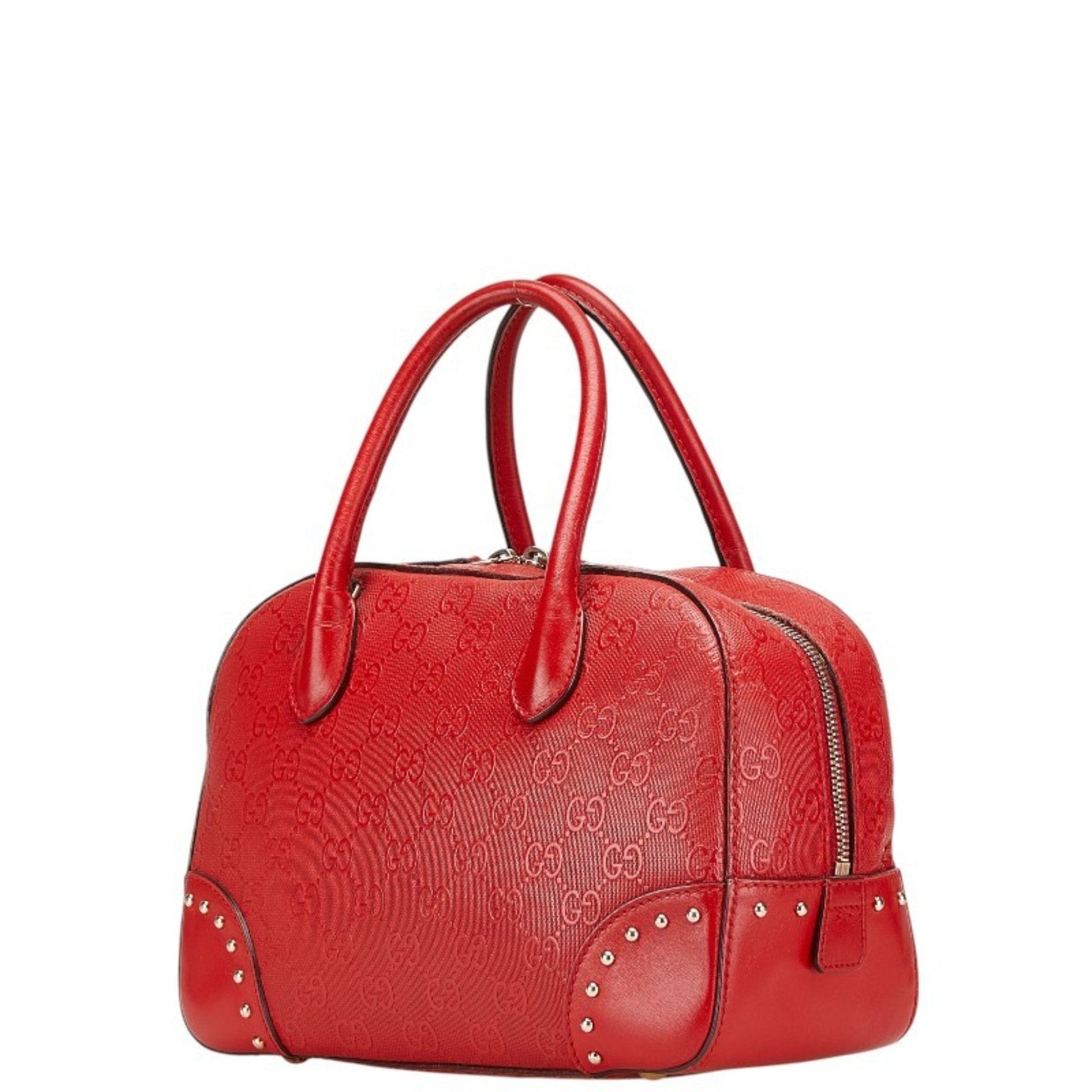 Gucci Red Color Leather Handbag Shoulder Bag