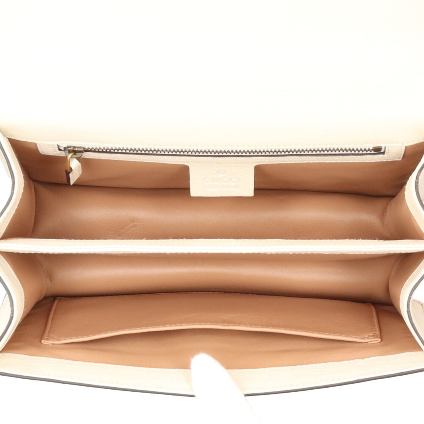 Gucci Beige Red Color Leather Shoulder Bag