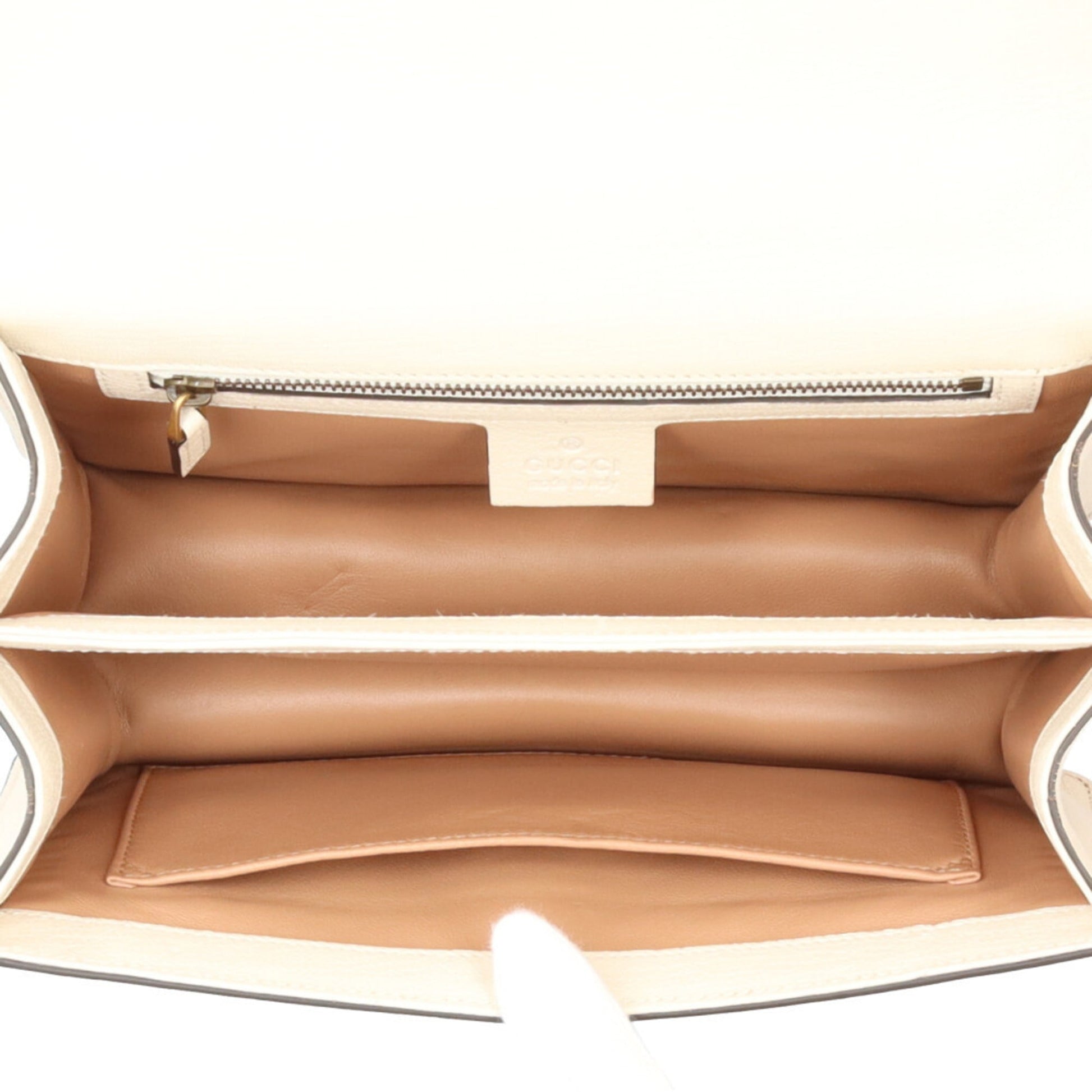 Gucci Beige Red Color Leather Shoulder Bag