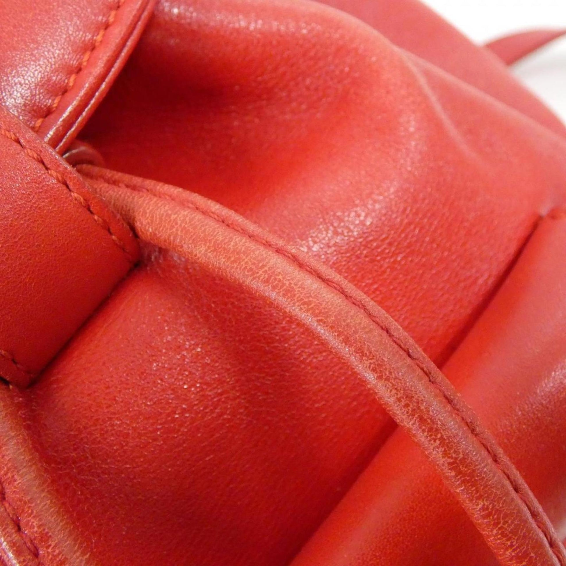 Gucci Red Color Leather Backpack