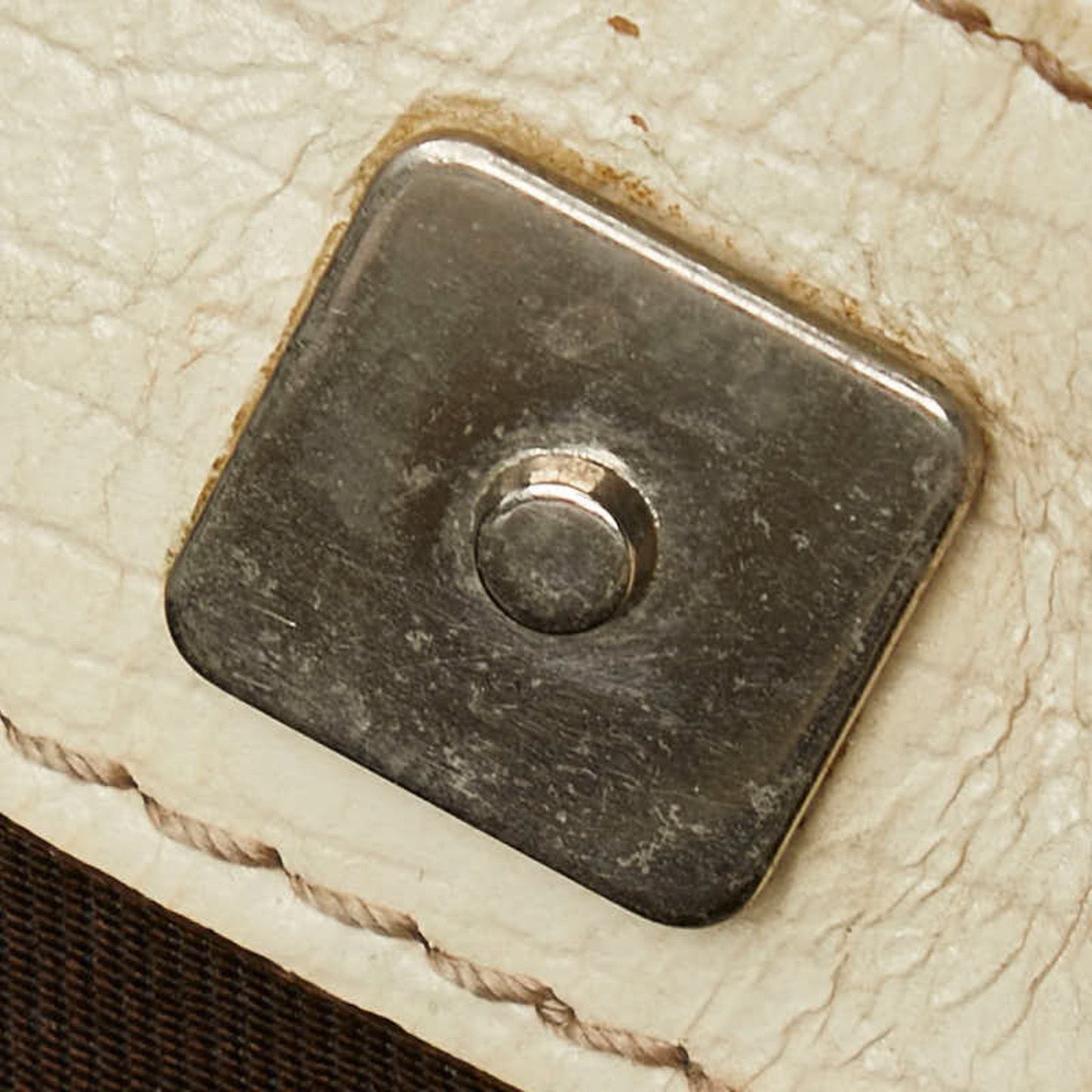 Gucci Beige Ivory Pvc Leather Handbag Tote Bag