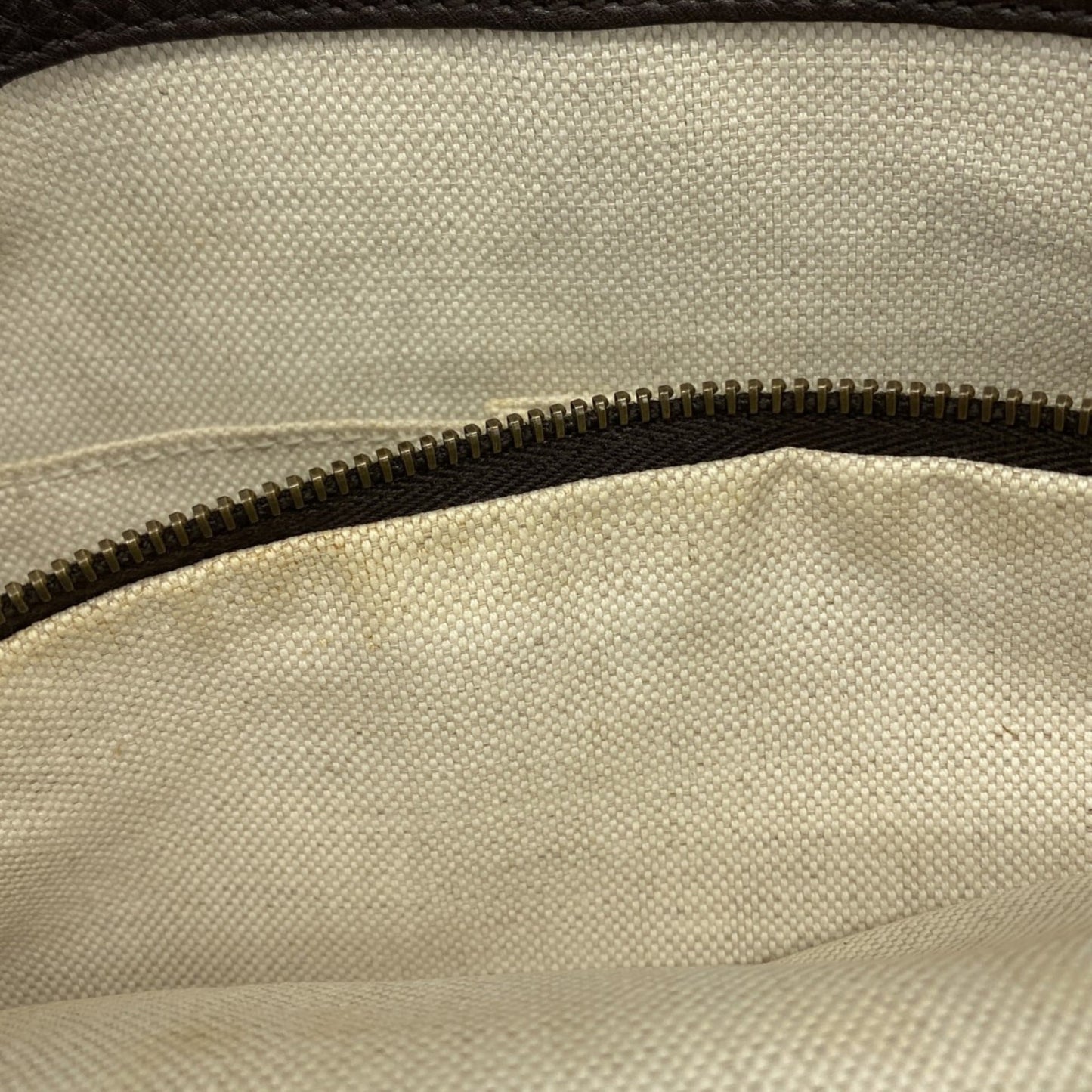 Gucci Brown Canvas Leather Shoulder Bag
