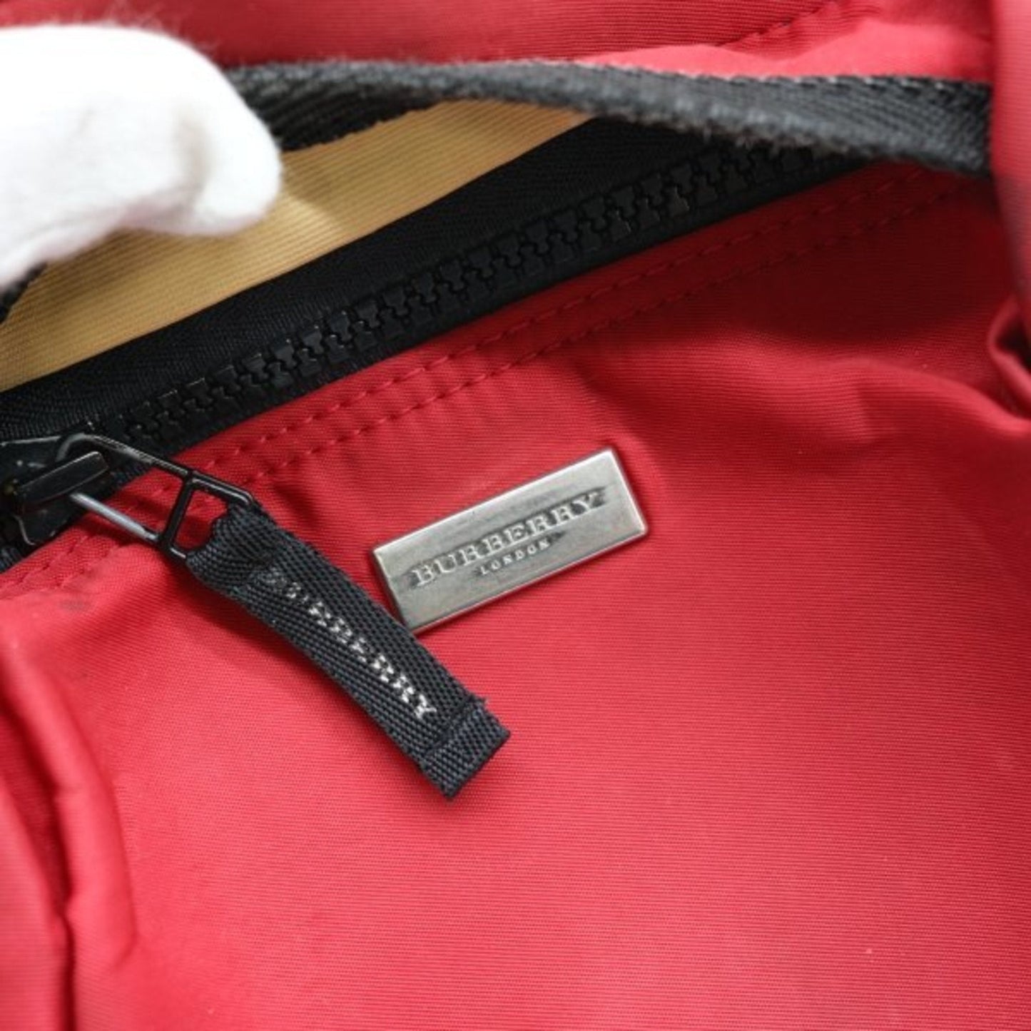 Burberry Color Shoulder Bag Sling Bag Nylon Red