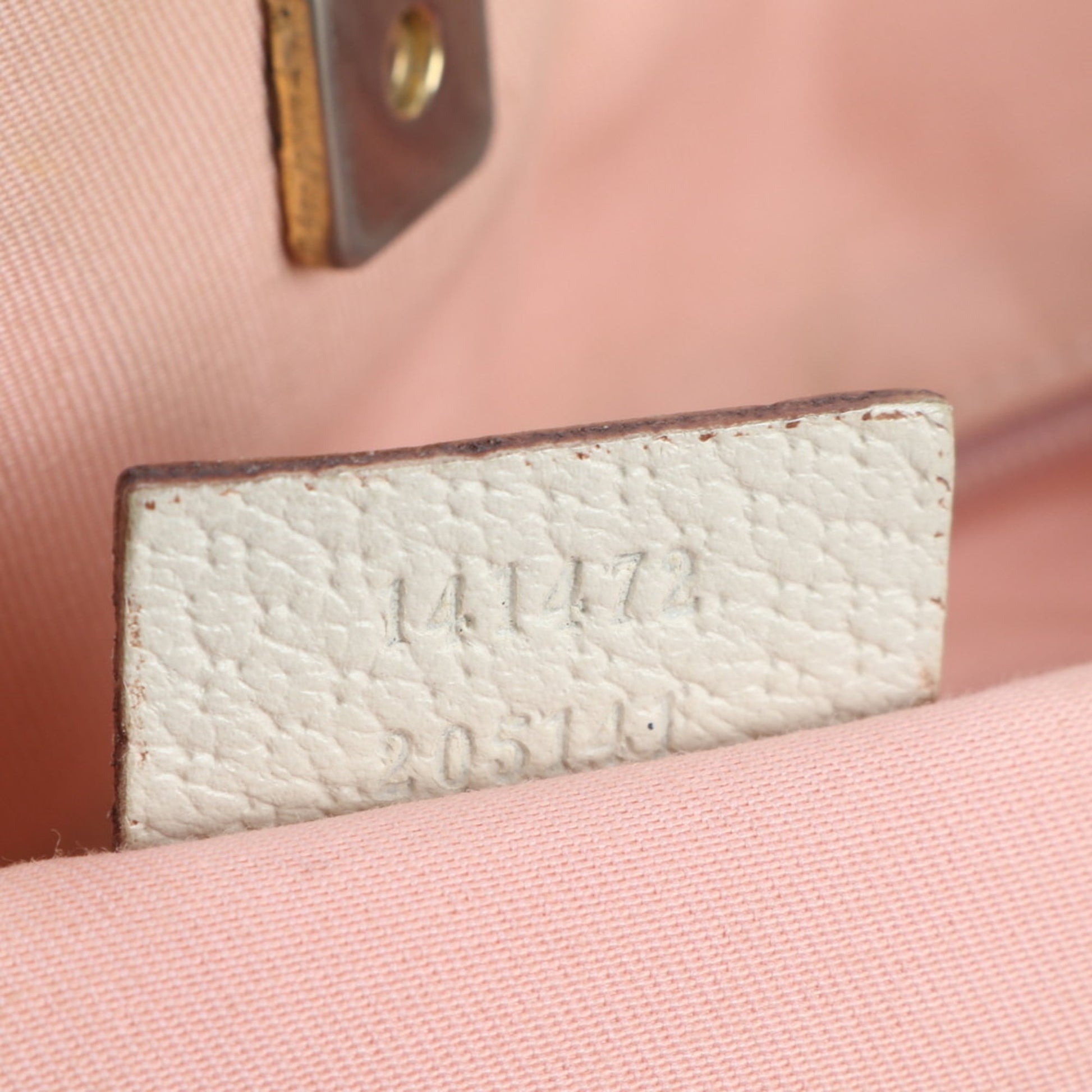 Gucci Pink Beige Leather Canvas Tote Bag