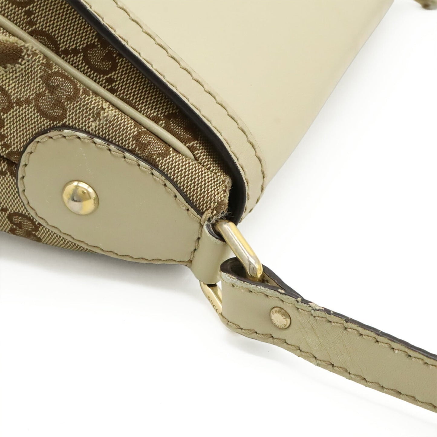 Gucci Sukey Beige Khaki Gg Canvas Leather Shoulder Bag