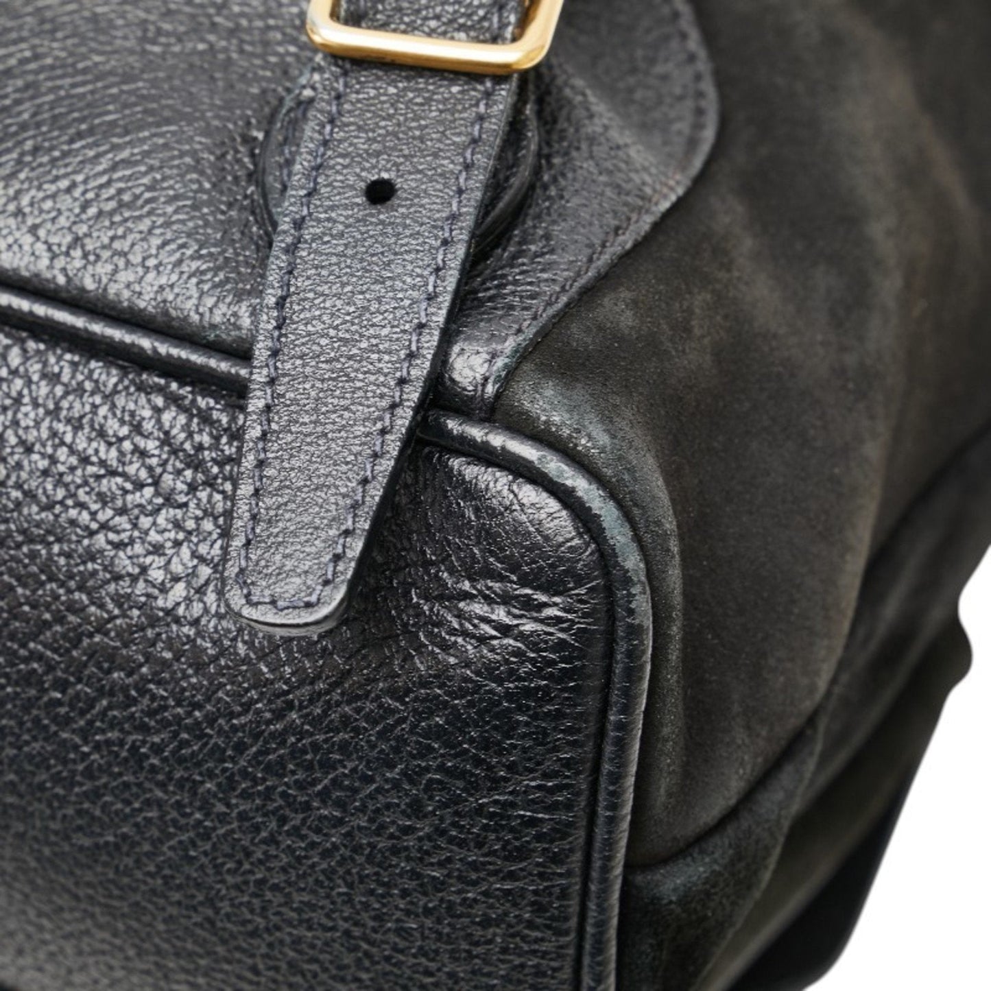 Gucci Black Suede Leather Backpack