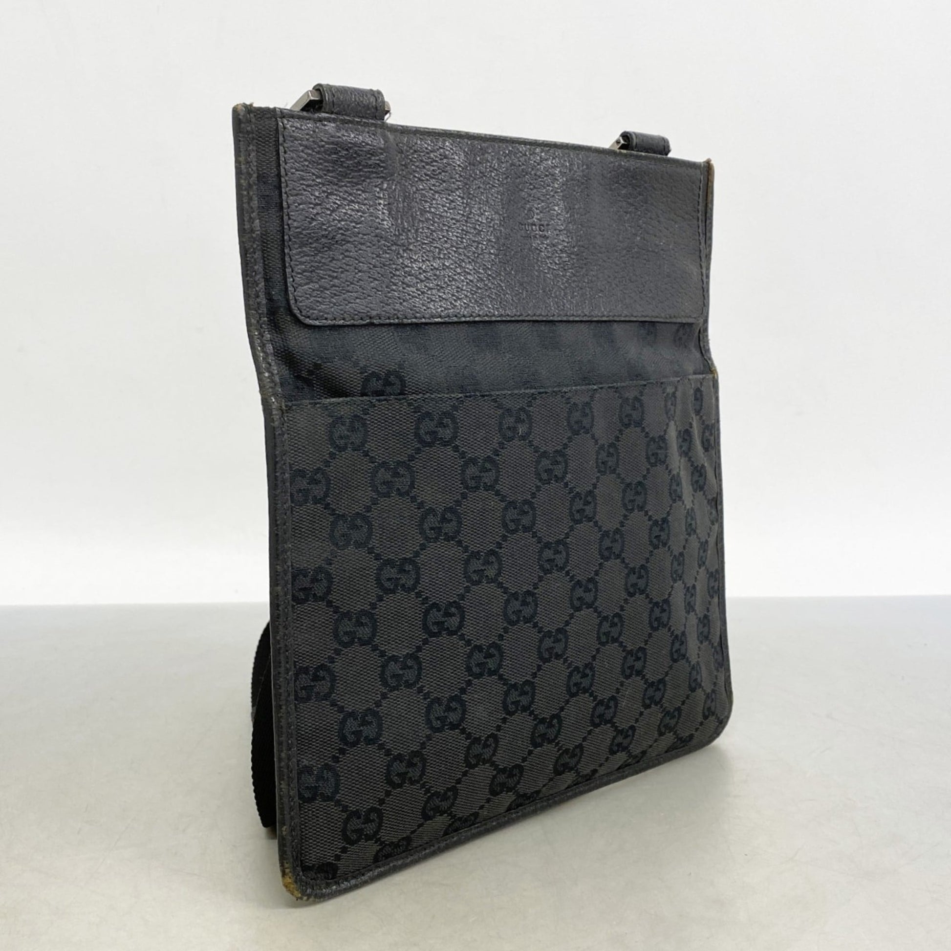 Gucci Black Canvas Shoulder Bag