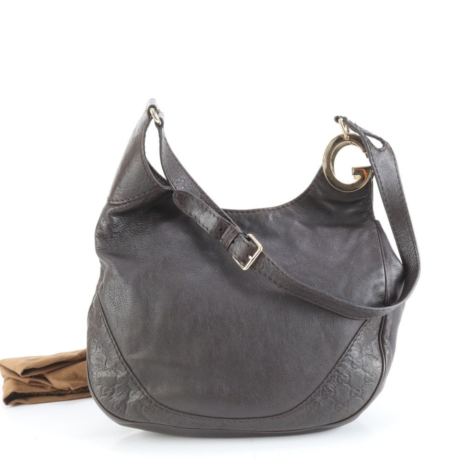 Gucci Brown Leather Shoulder Bag