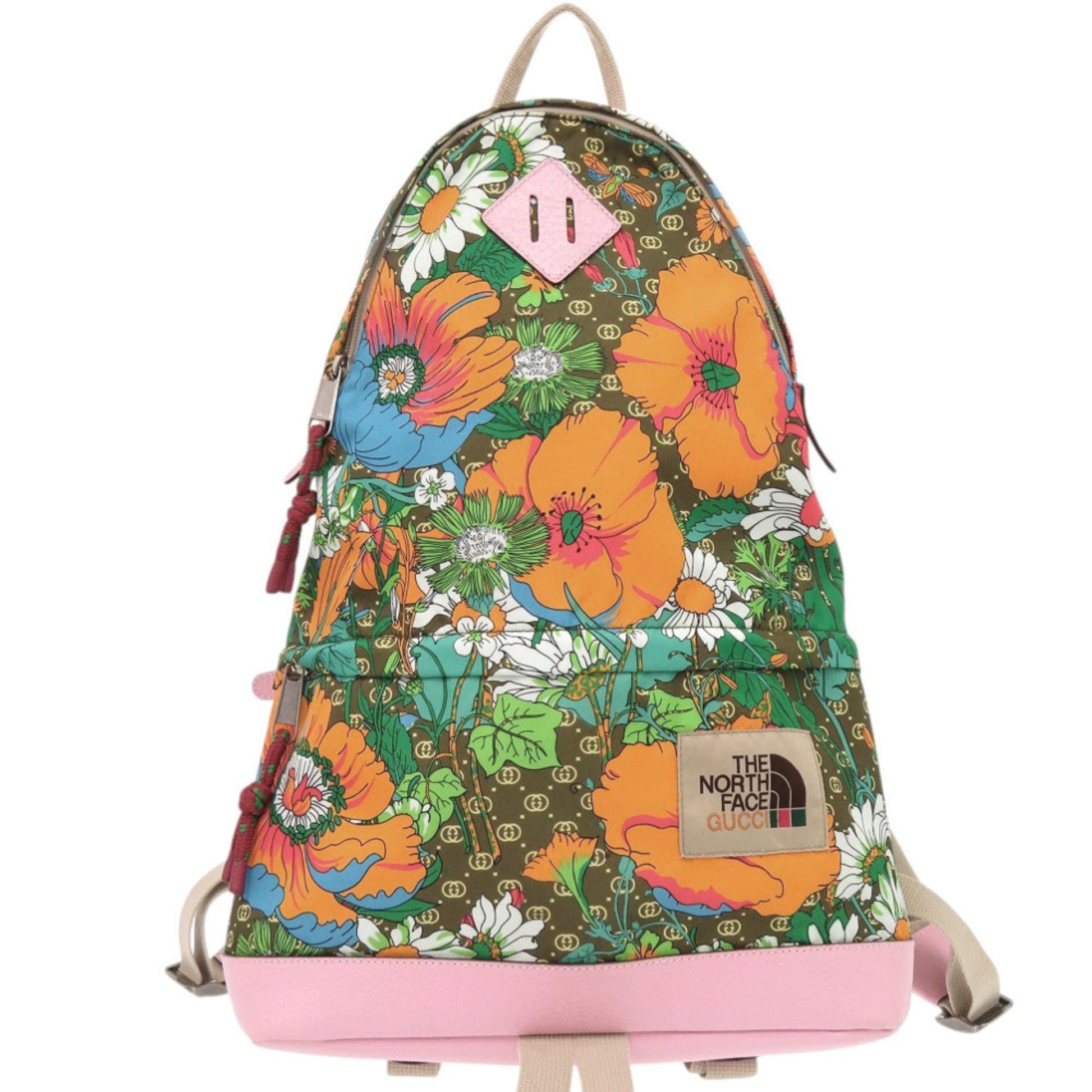 Gucci Multi-Color Pink Nylon Leather Backpack