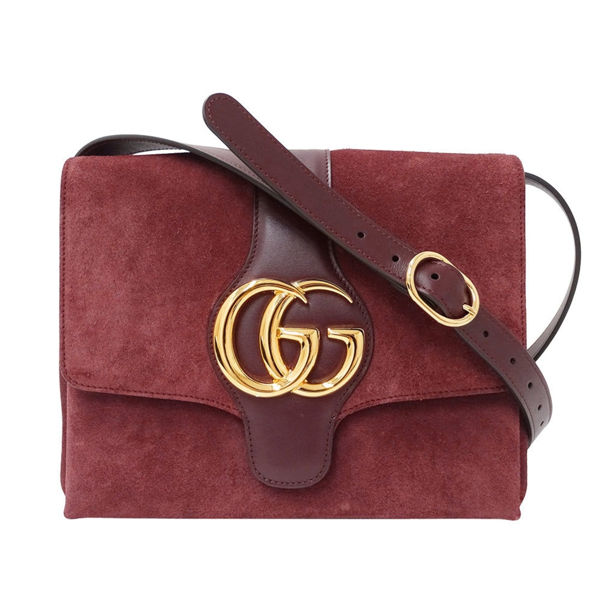 Gucci Bordeaux Suede Shoulder Bag