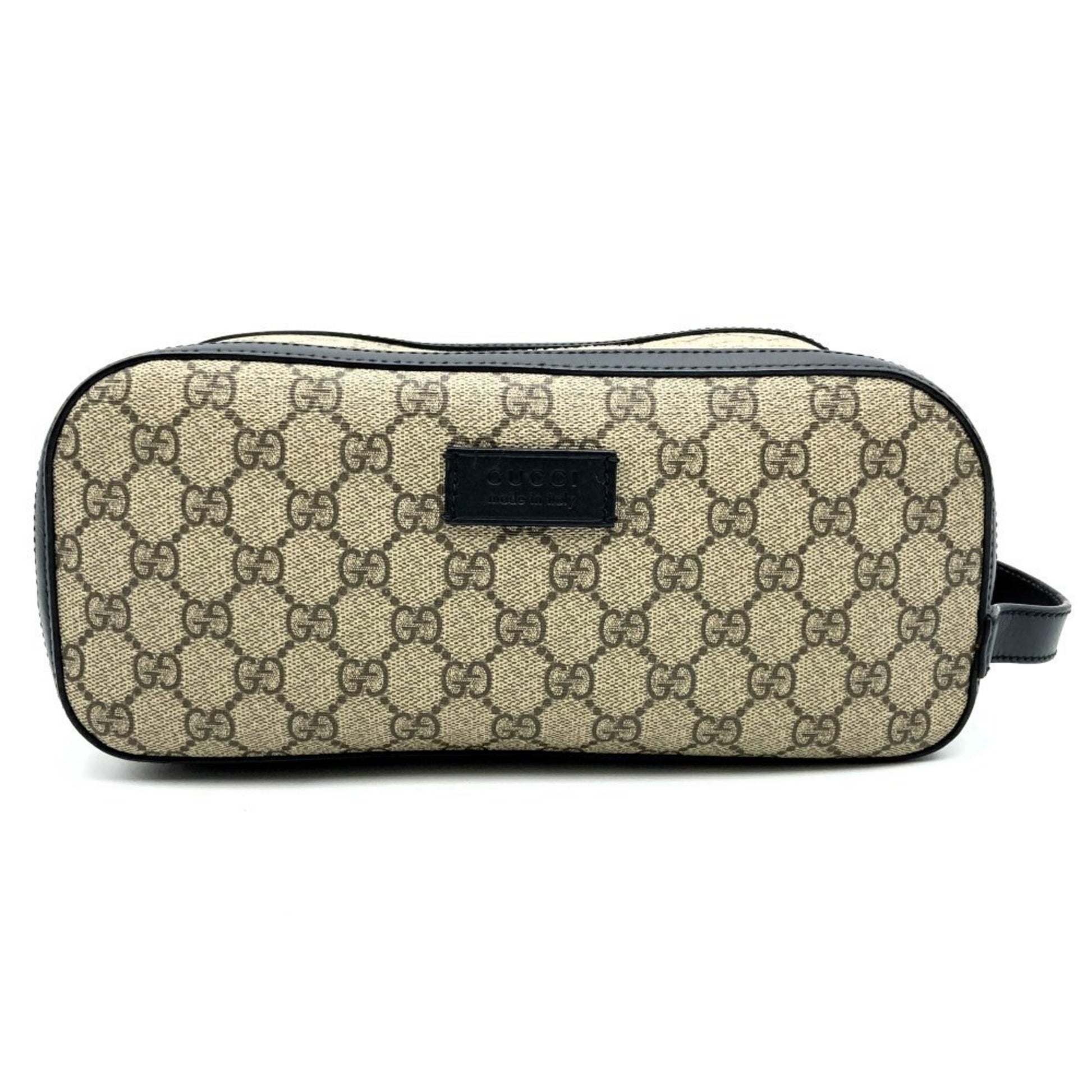 Gucci Beige Gg Supreme Leather Clutch Bag