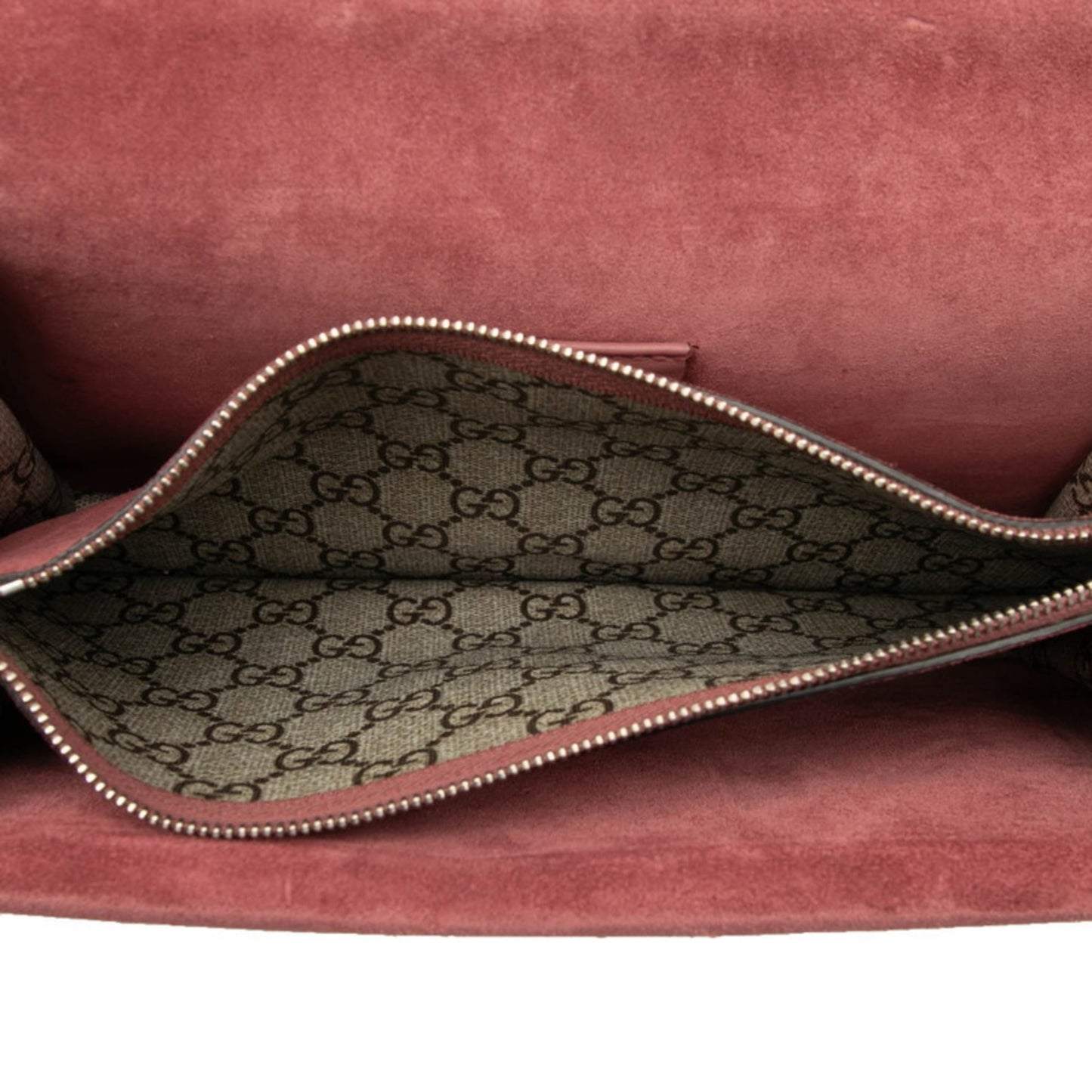 Gucci Beige Red Color Pvc Suede Shoulder Bag