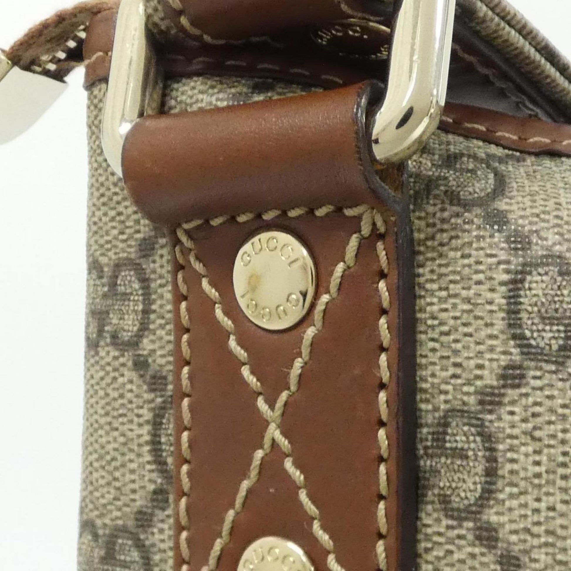 Gucci Beige Brown Gg Plus Shoulder Bag