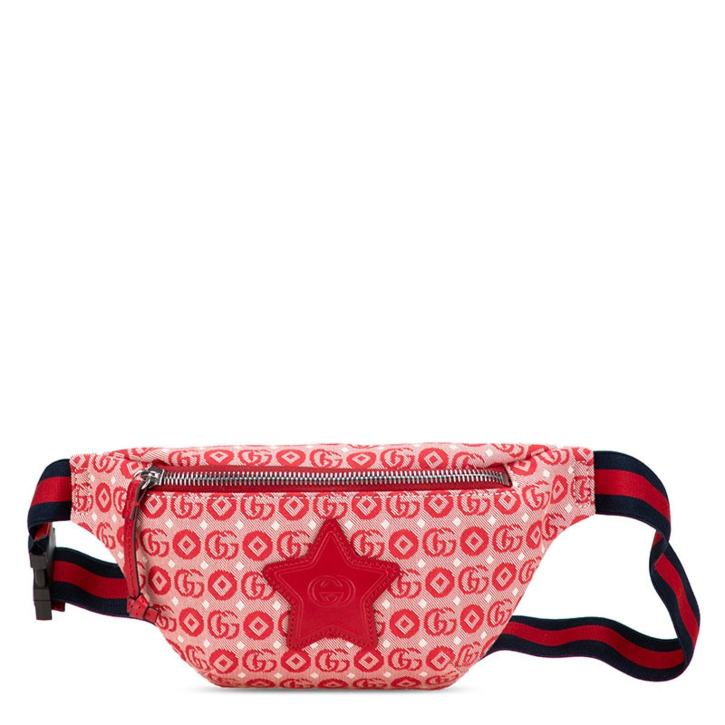 Gucci Red Color Canvas Leather Sling Bag