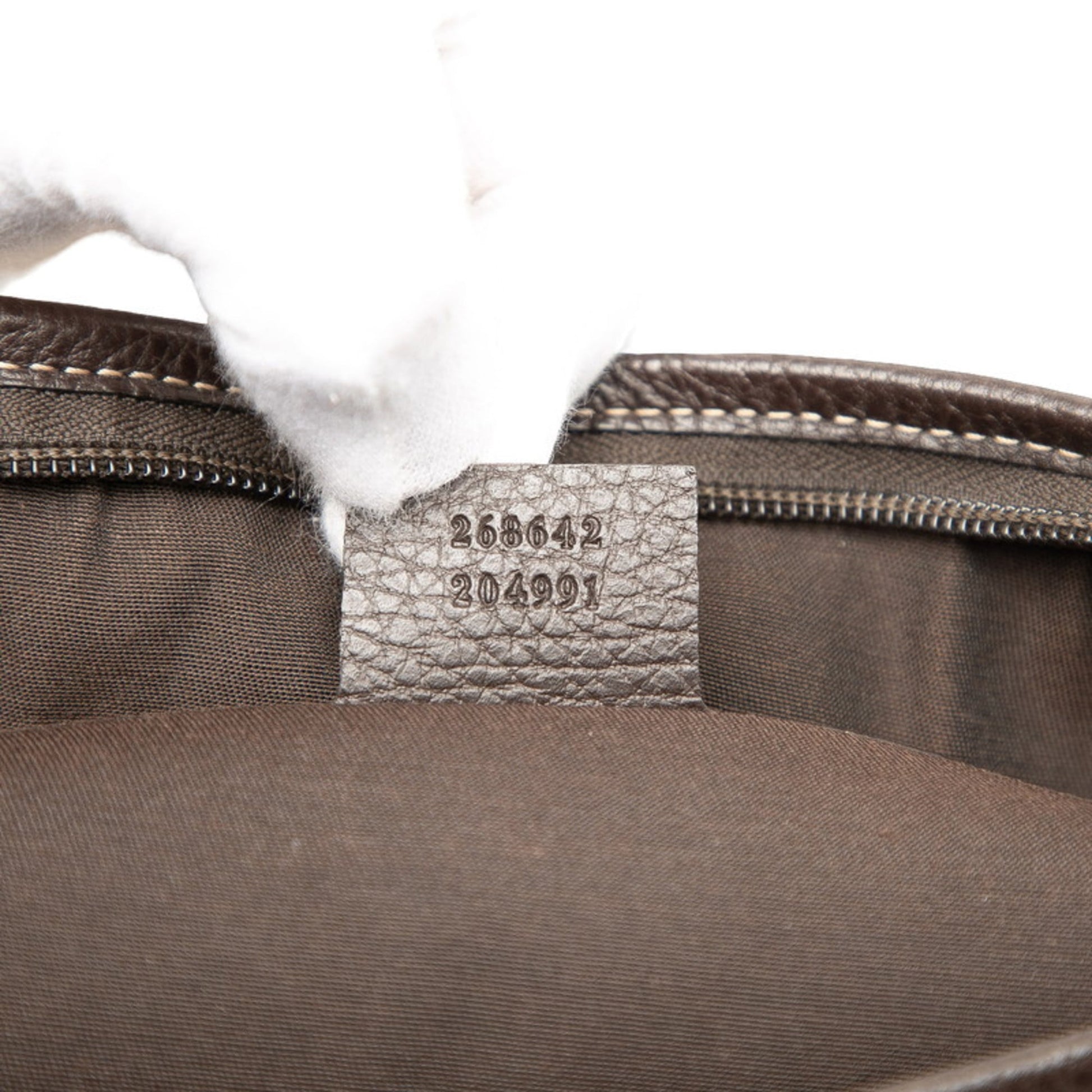Gucci Beige Brown Pvc Leather Shoulder Bag