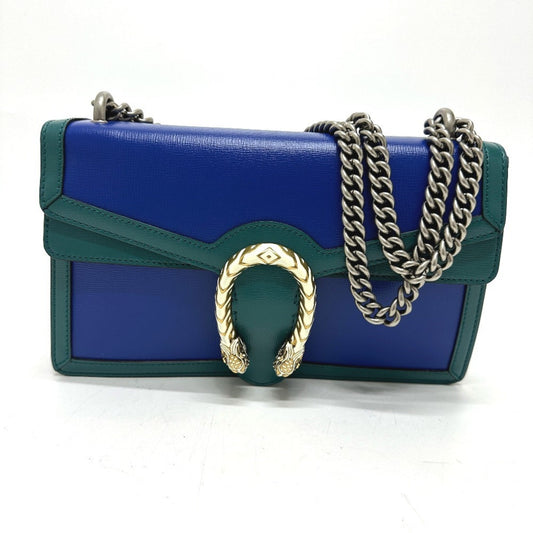 Gucci Blue Green Leather Shoulder Bag
