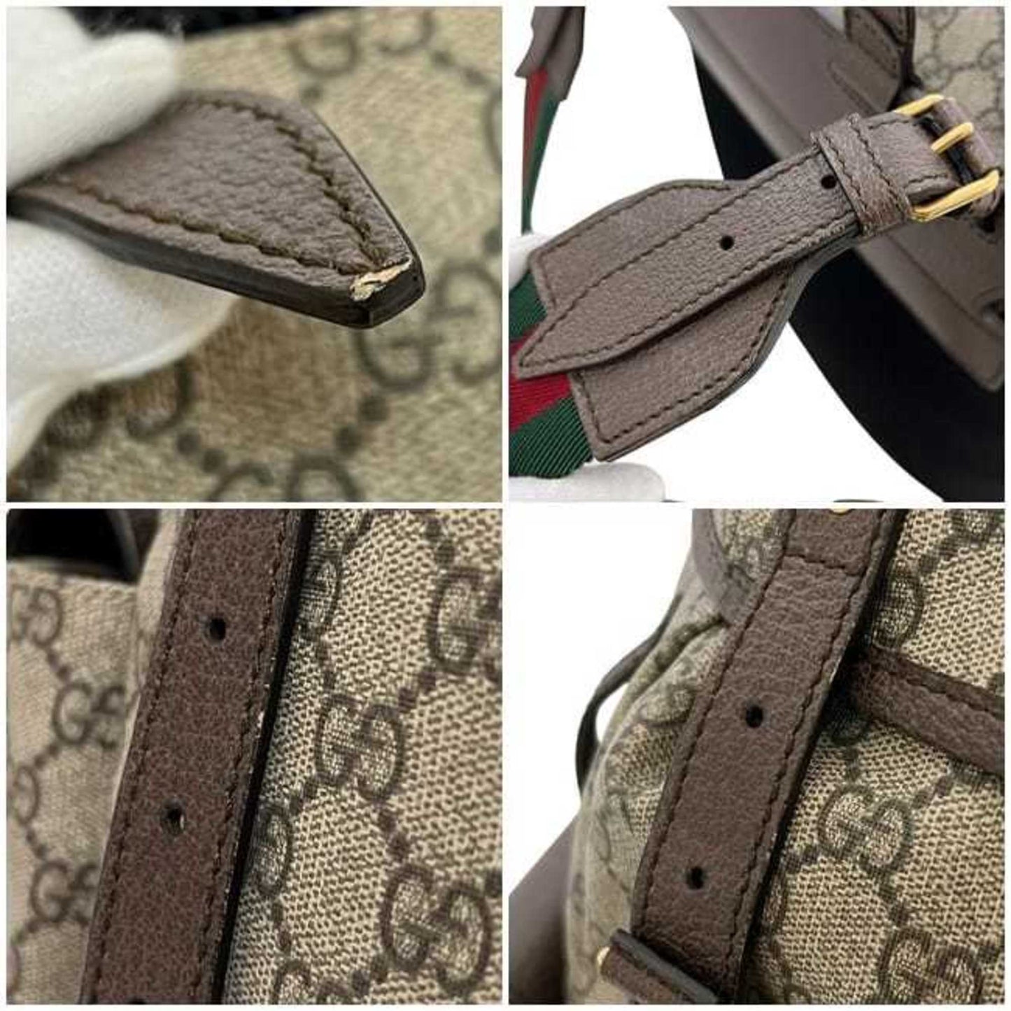 Gucci Sherry Line Beige Brown Gg Supreme Backpack