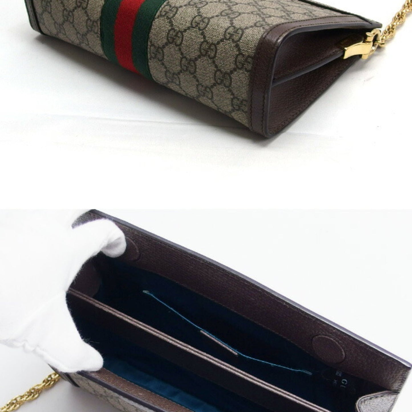 Gucci Sherry Line Beige Brown Dark Brown Gg Supreme Shoulder Bag