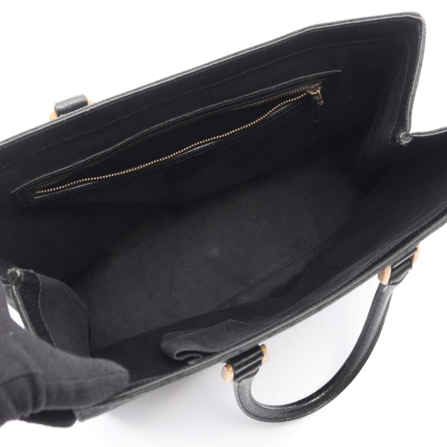 Gucci Black Canvas Leather Handbag