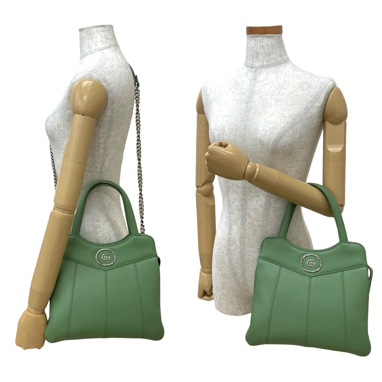 Gucci Green Leather Handbag Shoulder Bag