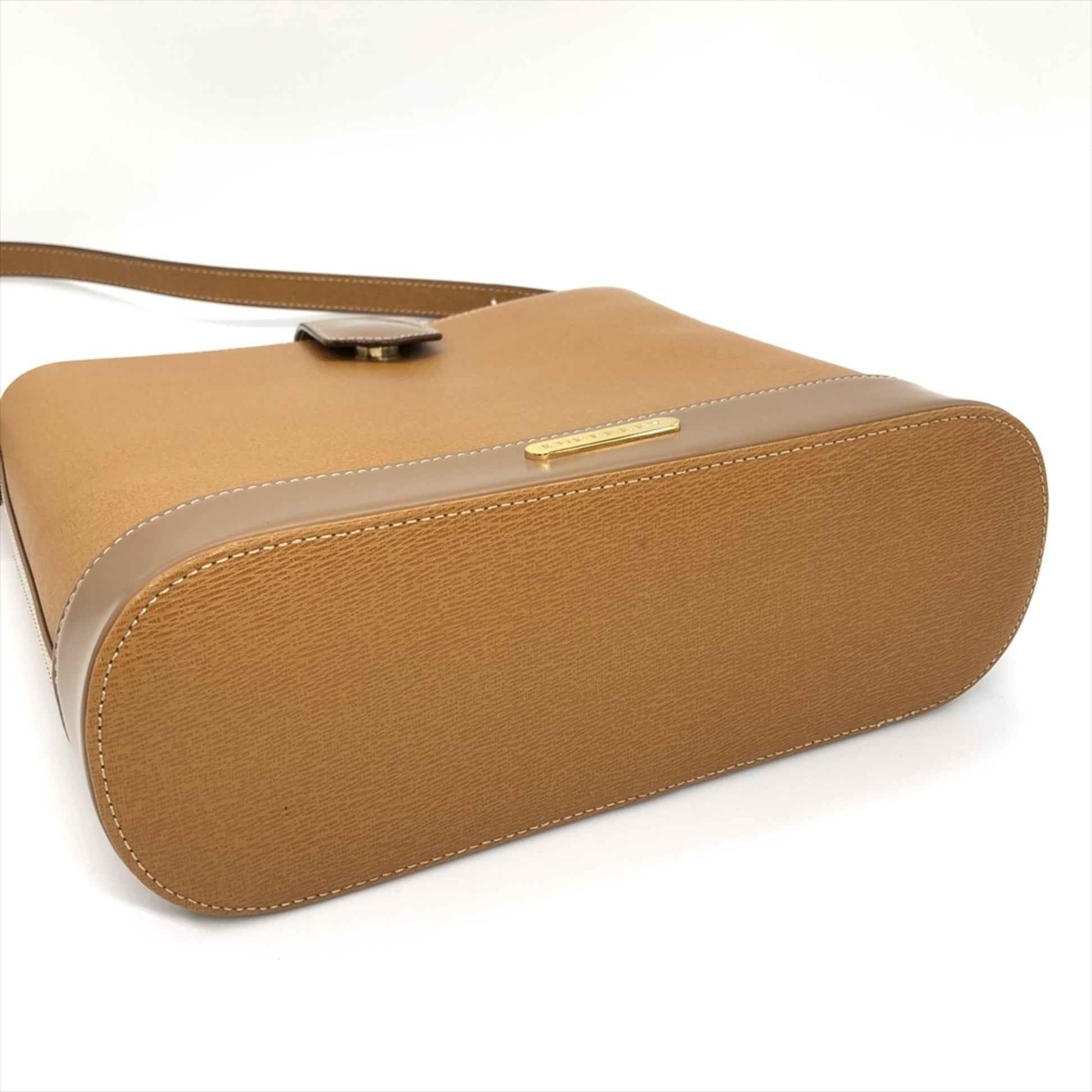 Burberry Shoulder Bag Tote Bag Leather Brown