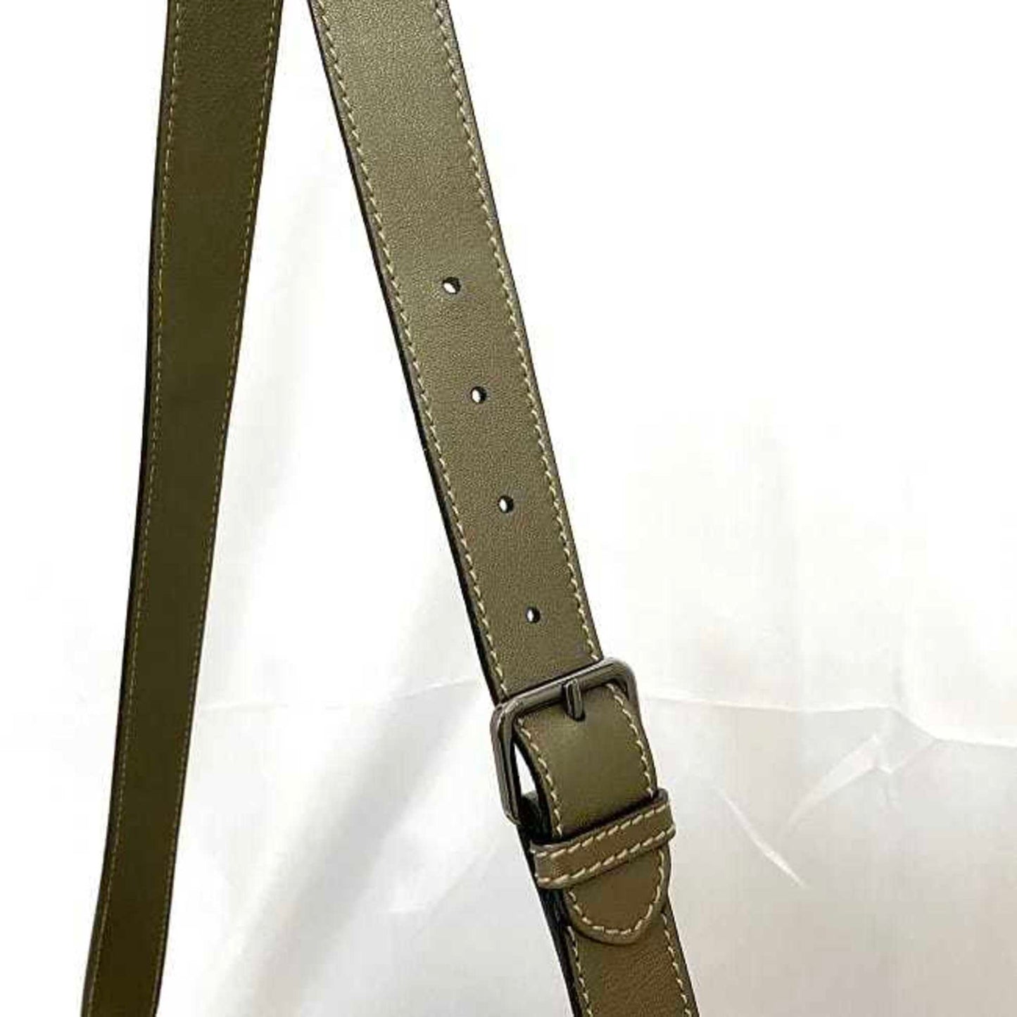 Gucci Green Khaki Coated Canvas Shoulder Bag