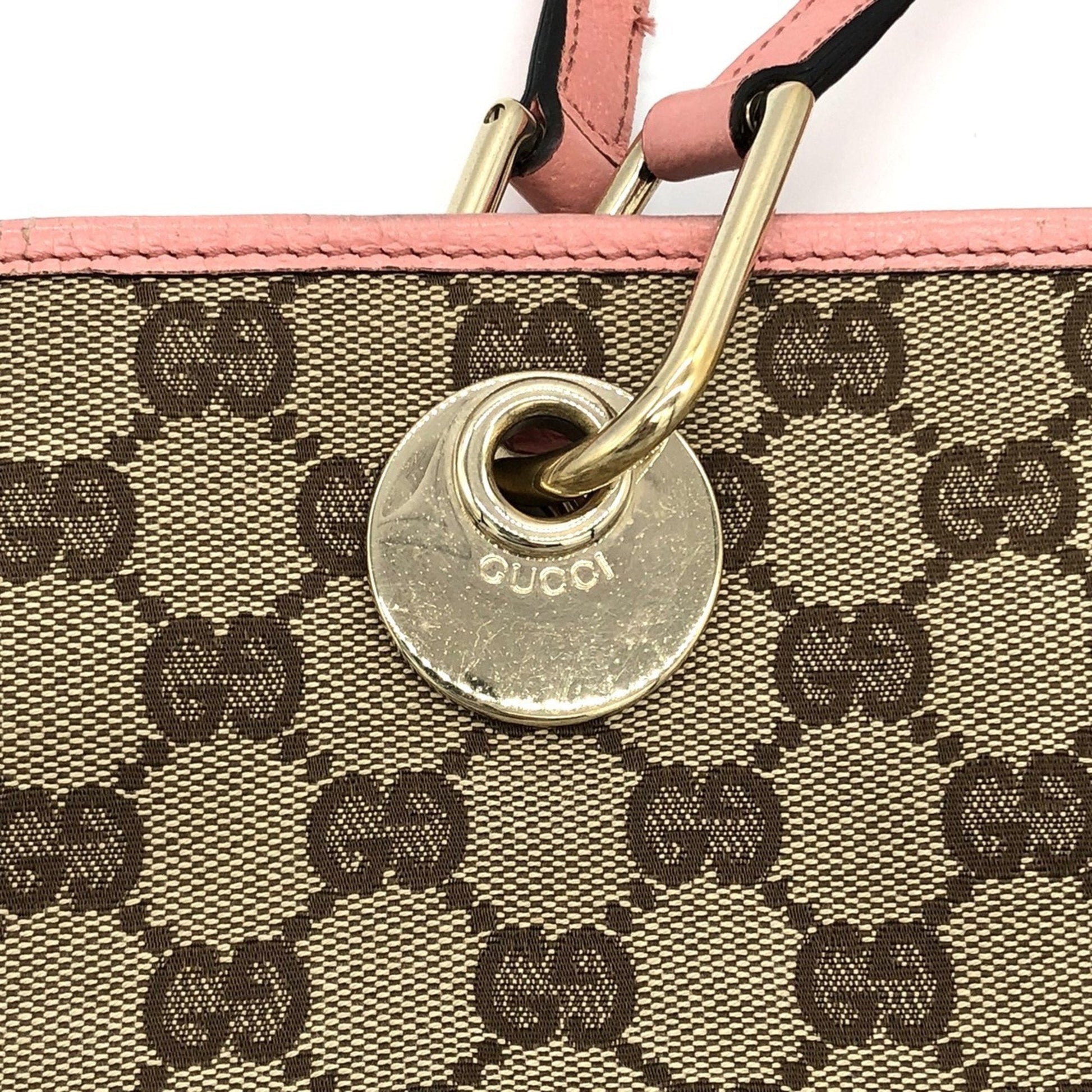 Gucci Beige Gg Canvas Tote Bag